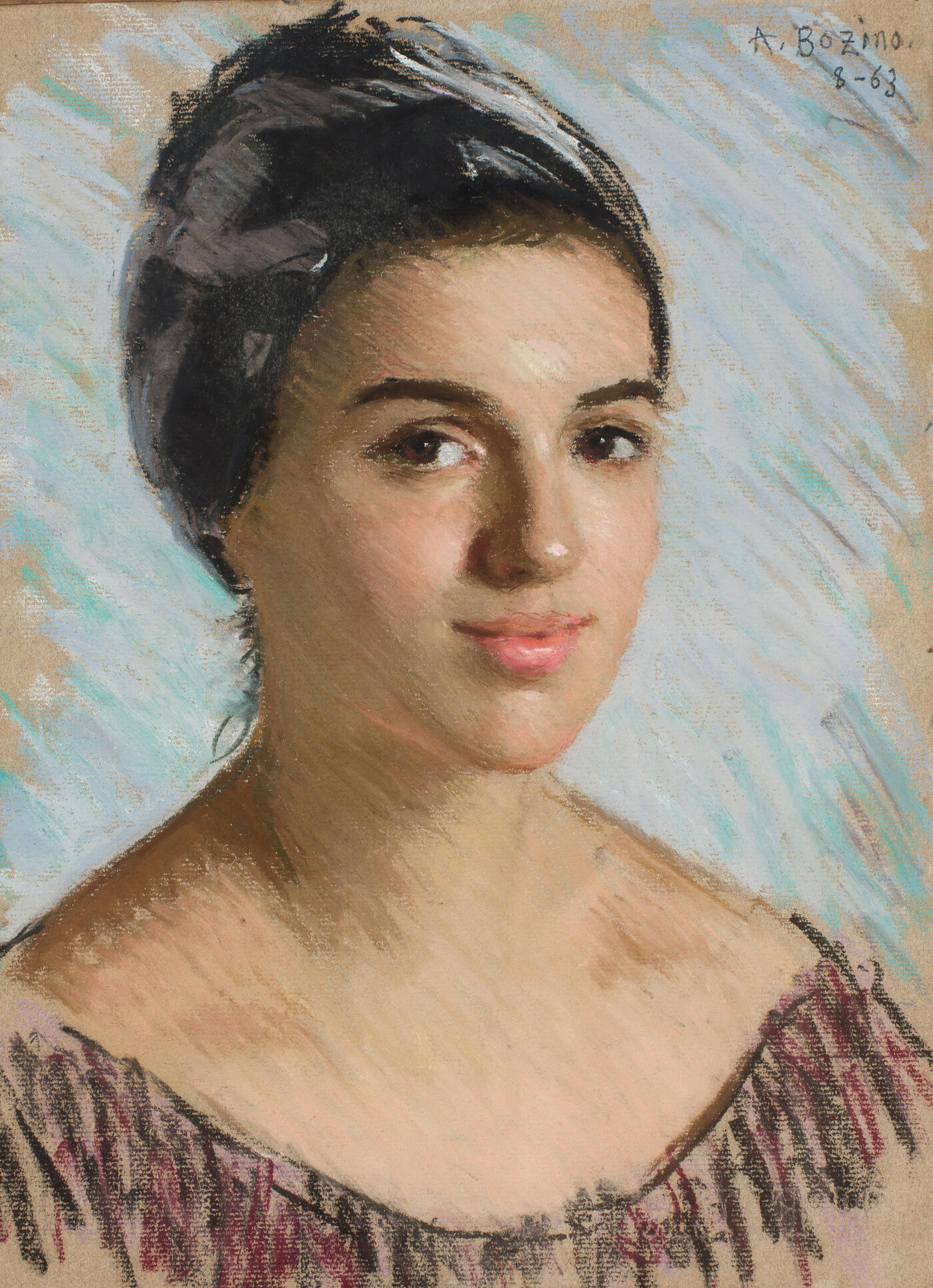 ATTILIO BOZINO - 'Ritratto di Maria Grazia Sezzi di Reggio Emilia' 1963