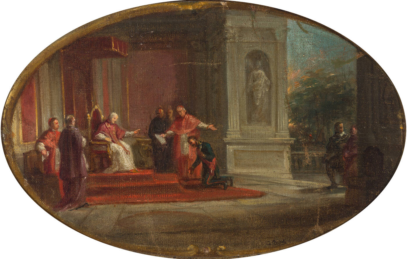 PITTORE ANONIMO - 'Scena storica'