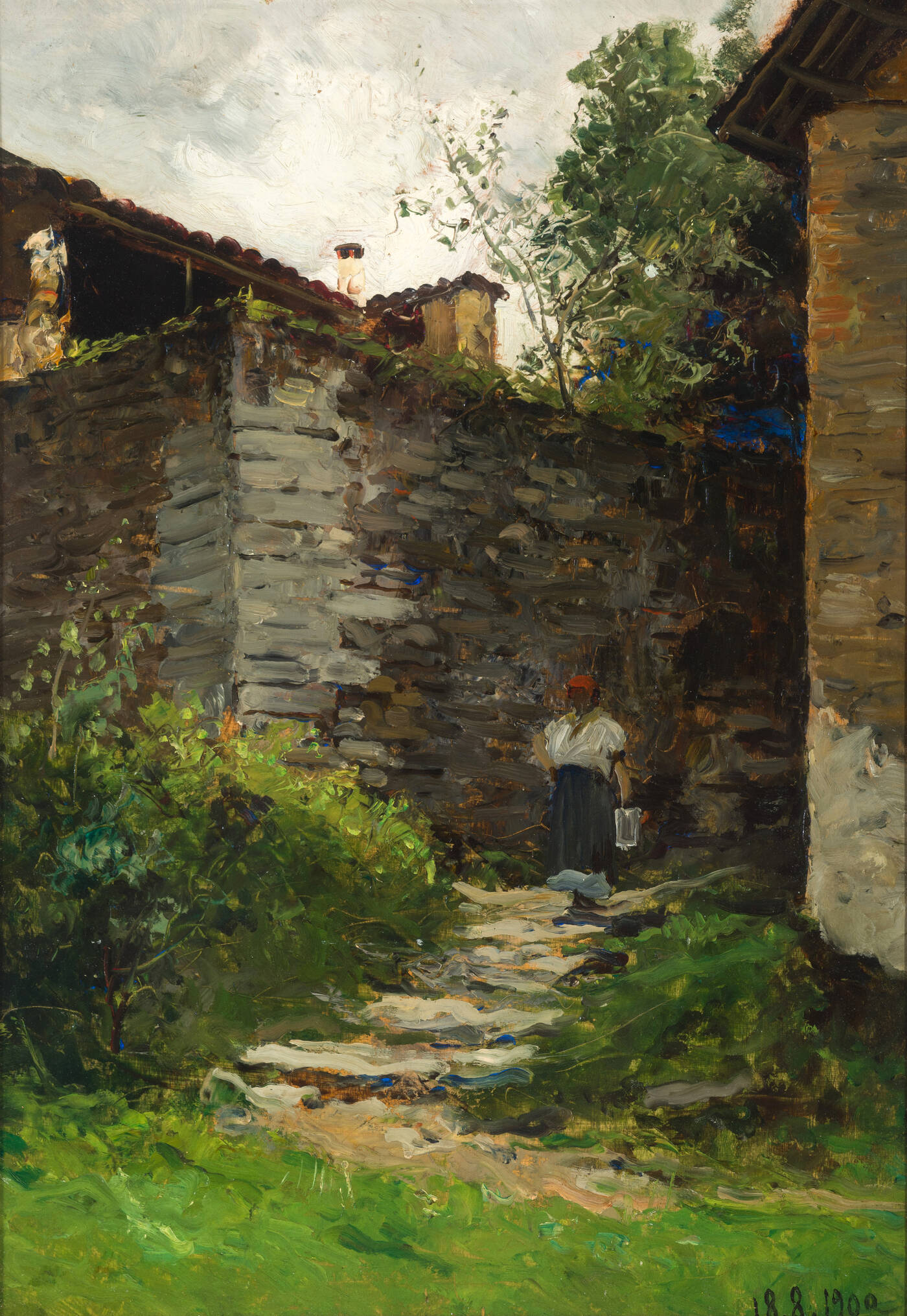 LORENZO DELLEANI - 'Stradina tra le case' 18/08/1900