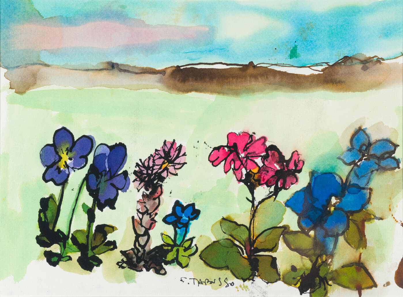 FRANCESCO TABUSSO - 'Fiori di campo' 2007 circa