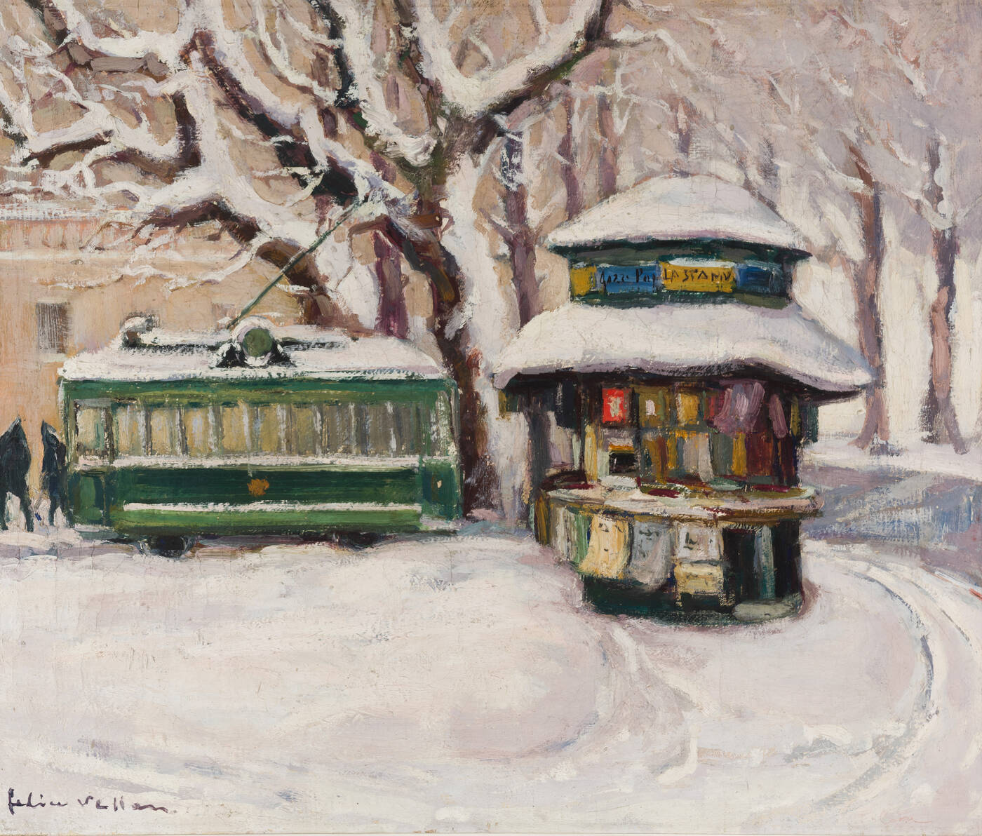 FELICE VELLAN - 'Periferia (Torino, Madonna del Pilone)' 1952