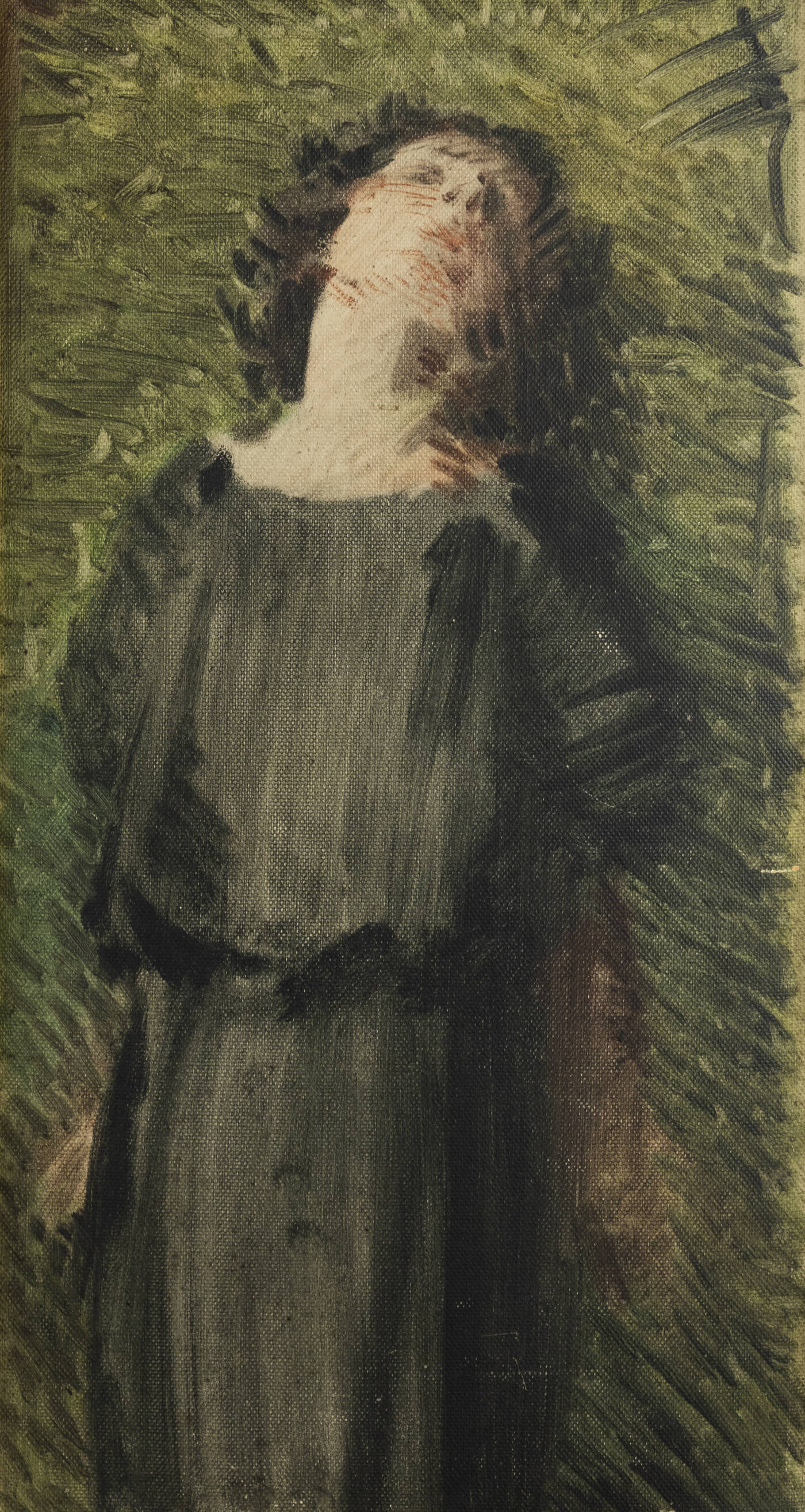 ORESTE PIZIO - 'Bozzetto di Dama in verde'