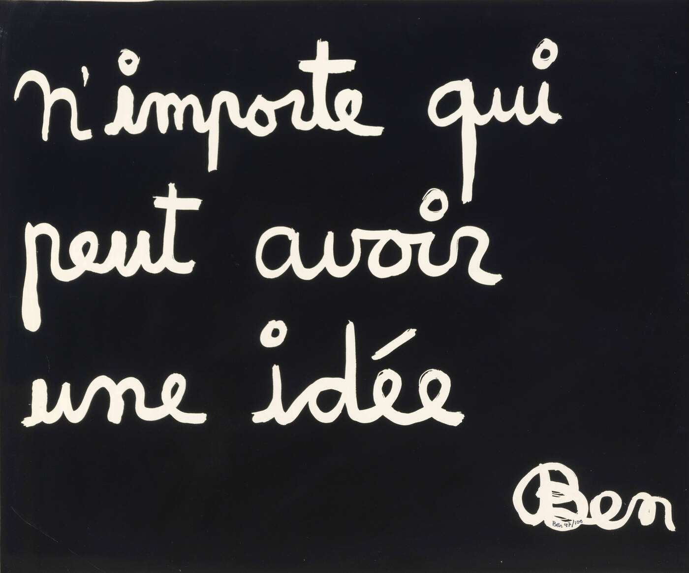 BEN VAUTIER - 'N'importe qui peut avoir une idée'