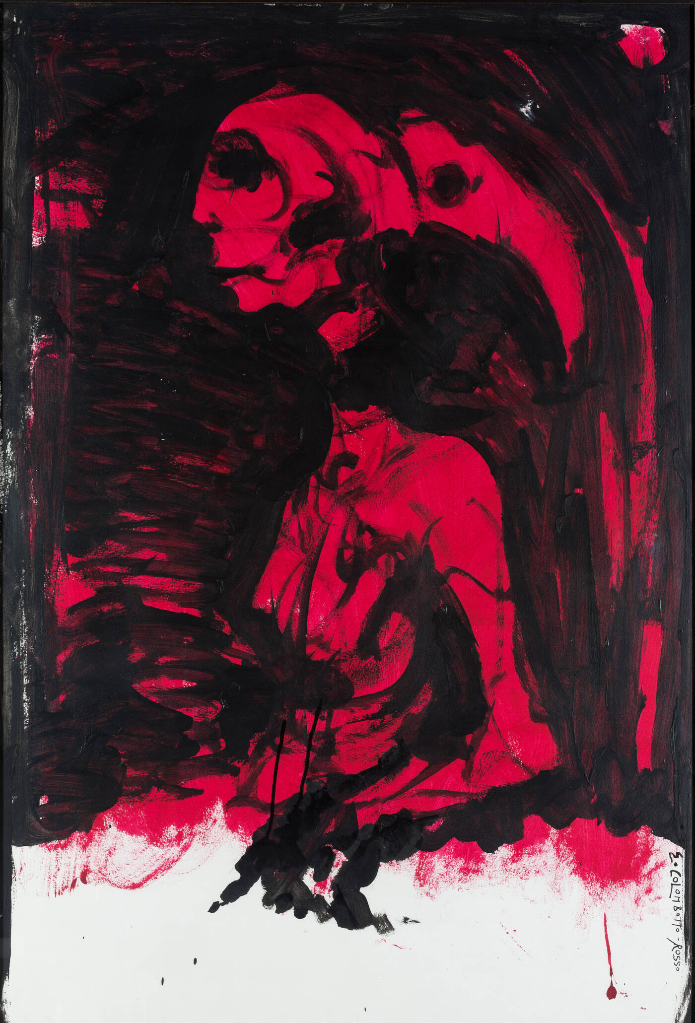 ENRICO COLOMBOTTO ROSSO - 'Figura di profilo'