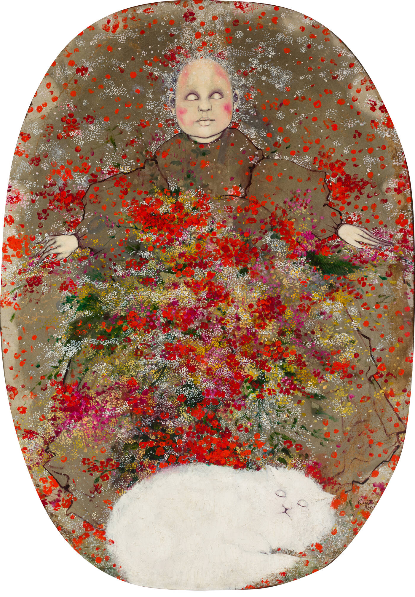 ENRICO COLOMBOTTO ROSSO - 'Bambola con gatto'