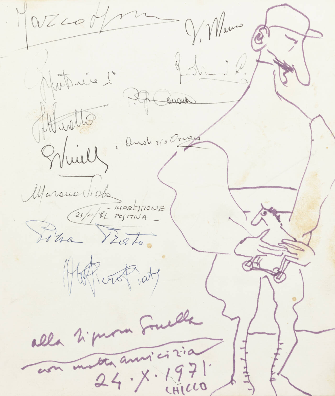 RICCARDO CHICCO - 'Autoritratto'  24-X-1971