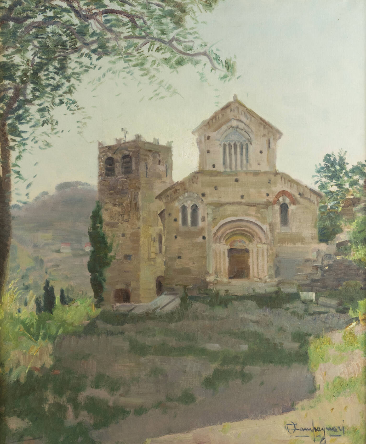 OTTORINO CAMPAGNARI - 'Chiesa romana sopra Andora, Imperia'