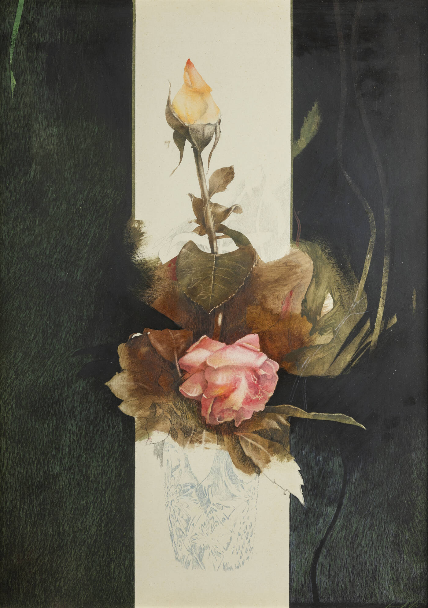 SERGIO SACCOMANDI - 'Vaso con rose'