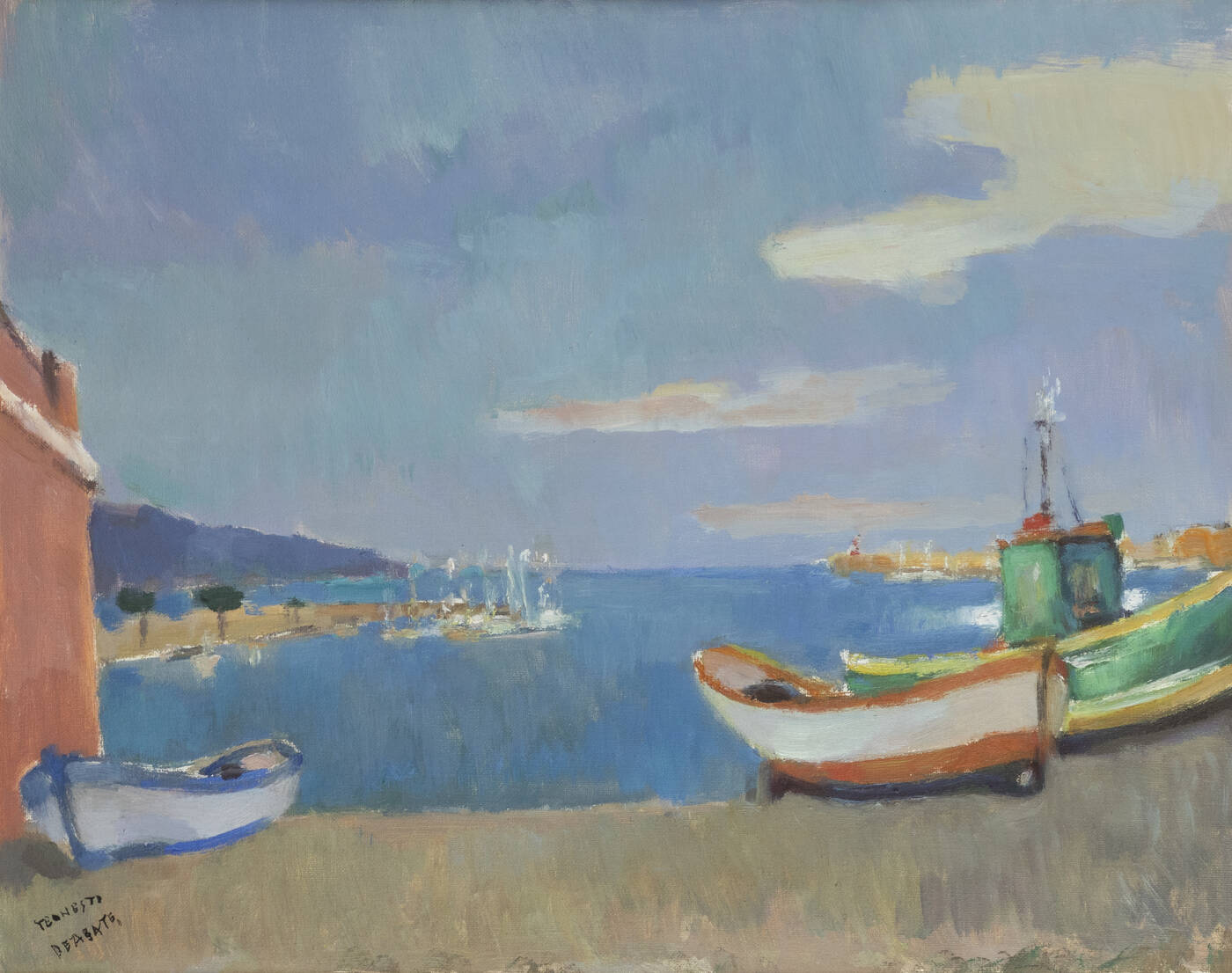 TEONESTO DEABATE - 'Barche sulla spiaggia'