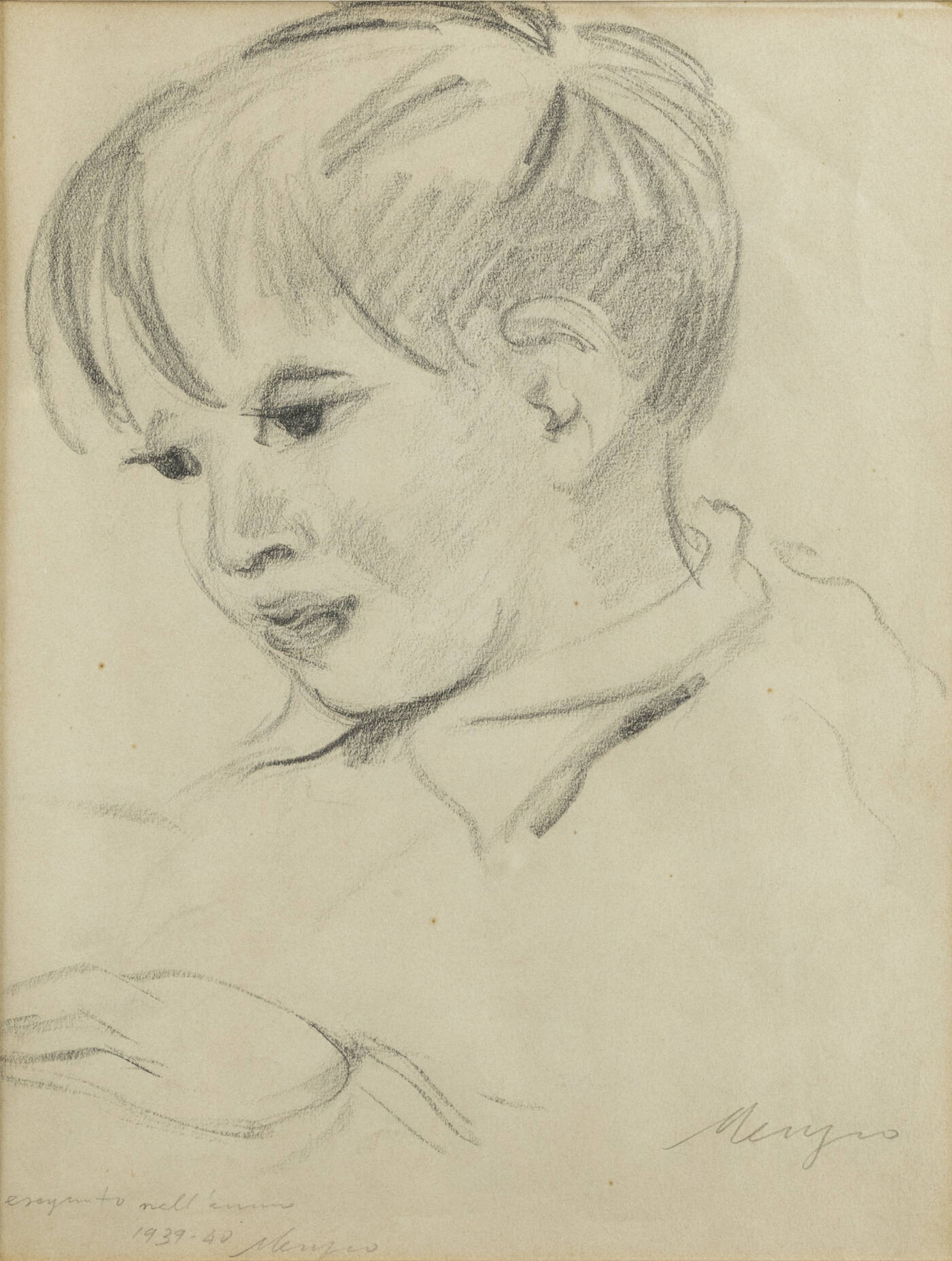 FRANCESCO MENZIO - 'Ritratto di fanciullo' 1939-40