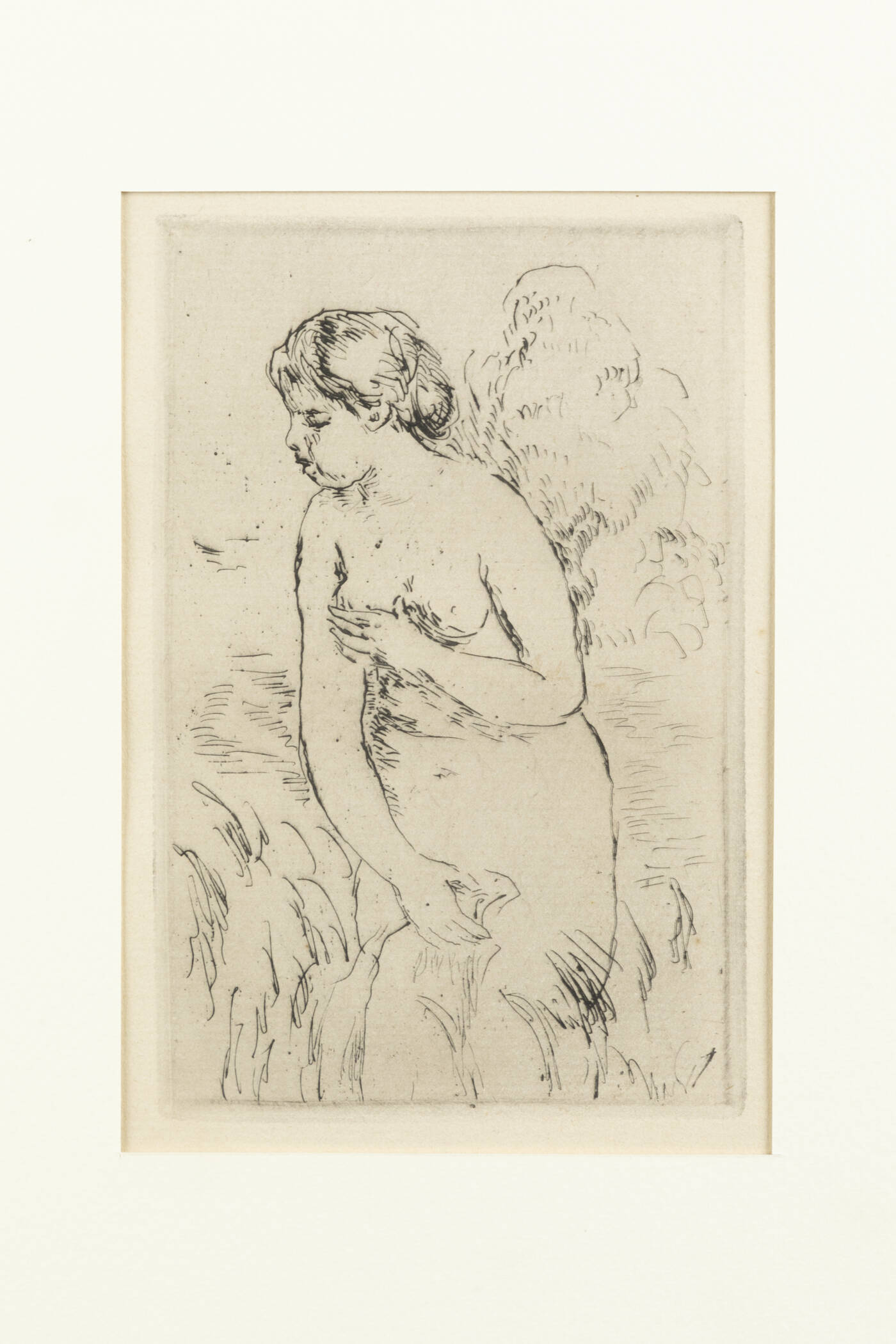 PIERRE-AUGUSTE RENOIR - 'Baigneuse debout a mi-jambes' 1910