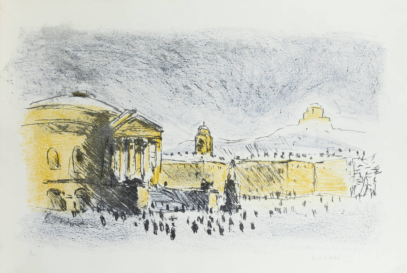 TEONESTO DEABATE - 'Scorcio di Torino con vista sulla Gran Madre e il Monte dei Cappuccini' dicembre 1976