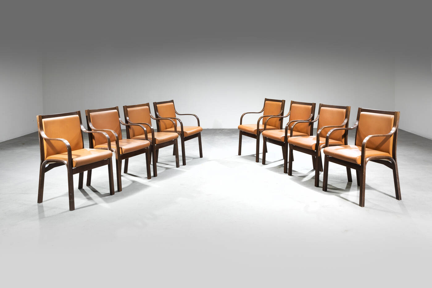 GREGOTTI, MENEGHETTI, STOPPINO - Otto sedie mod. Cavour