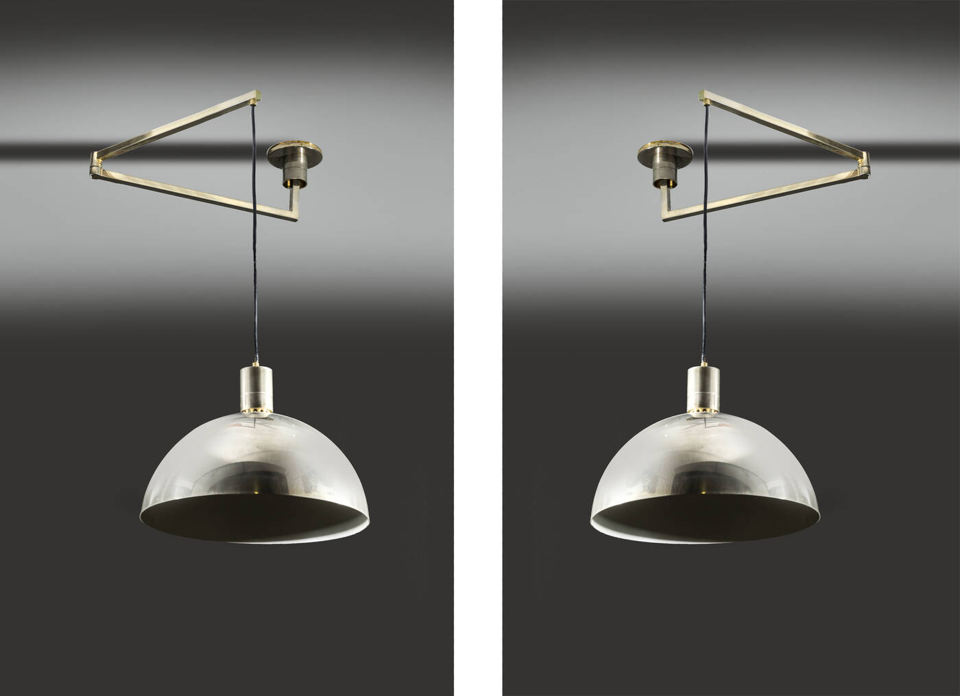 FRANCO ALBINI - Coppia di lampade a sospensione mod. AM/AS