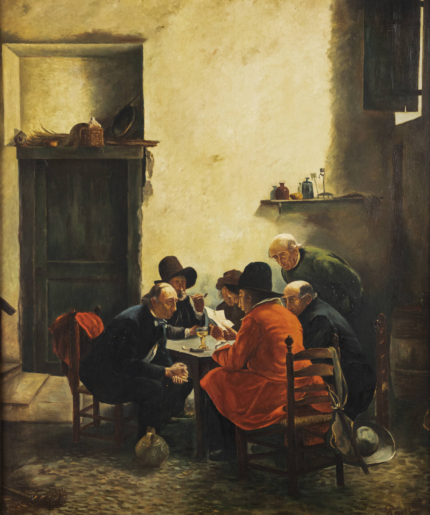 PITTORE ANONIMO - 'La lettera' XIX secolo