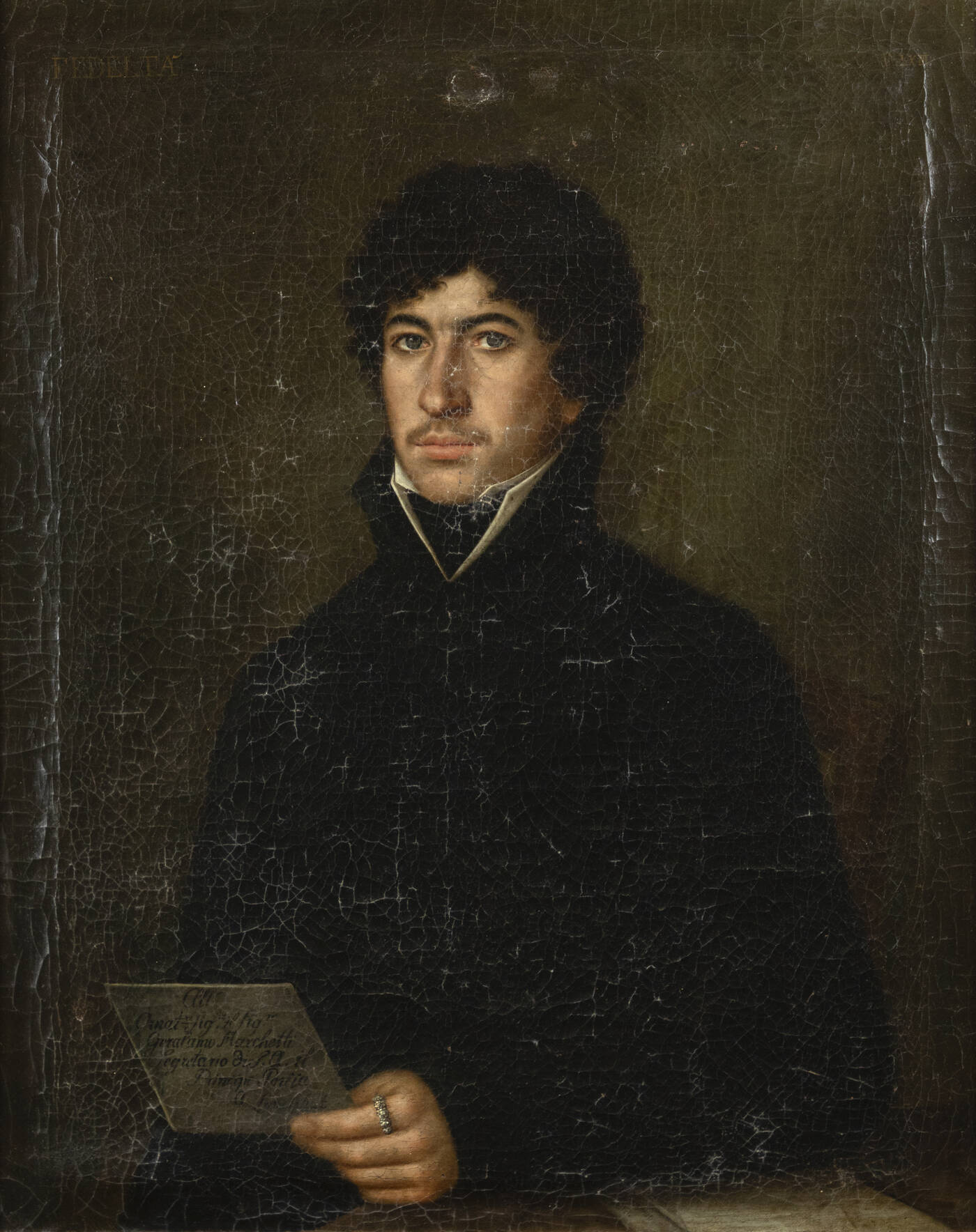 PITTORE NEOCLASSICO FRANCESE - 'Il segretario del principe' 1818