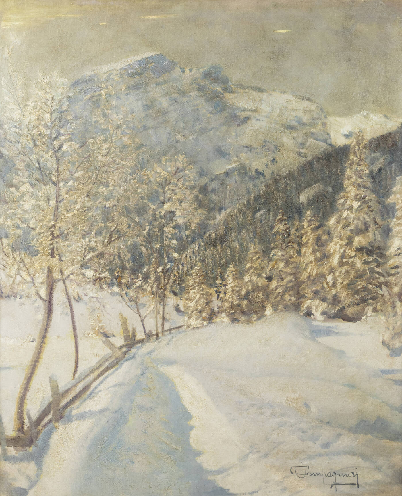 OTTORINO CAMPAGNARI - 'Dintorni di S. Jacques d'Ayas (Valle d'Aosta)'