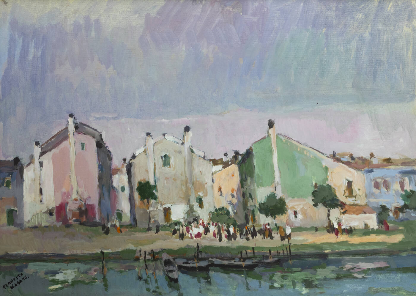 TEONESTO DEABATE - 'Cittadina lagunare', 1979