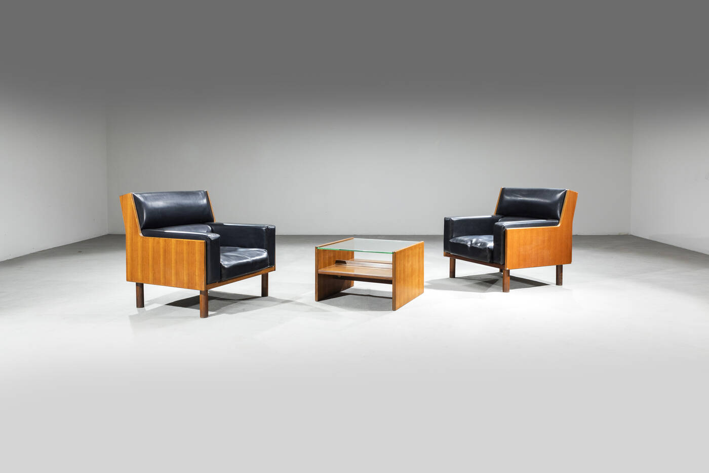 UFFICIO TECNICO ANONIMA CASTELLI - Coppia di poltrone con tavolino