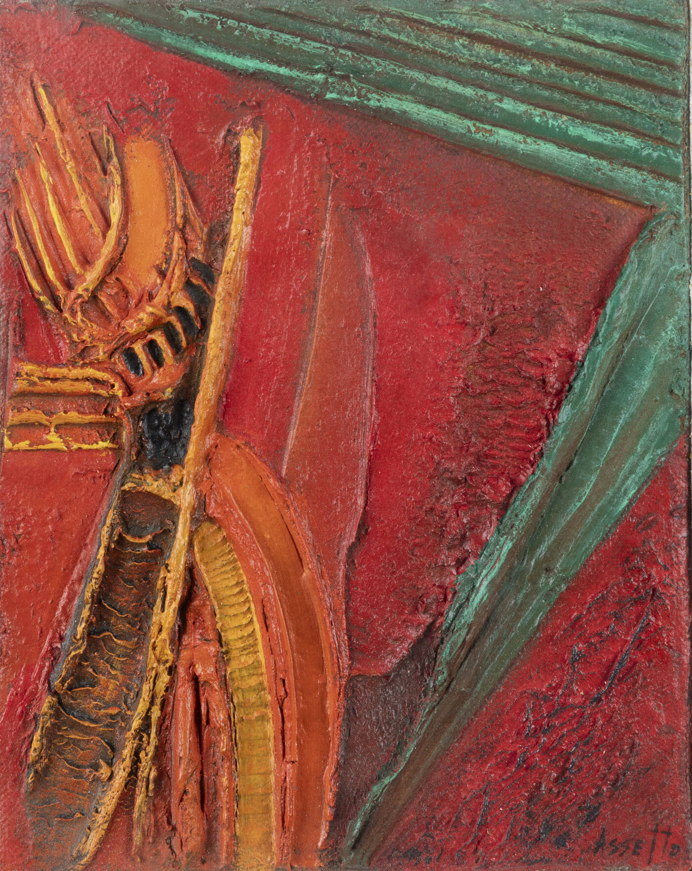 FRANCO ASSETTO - 'Strutture in rosso' 1961