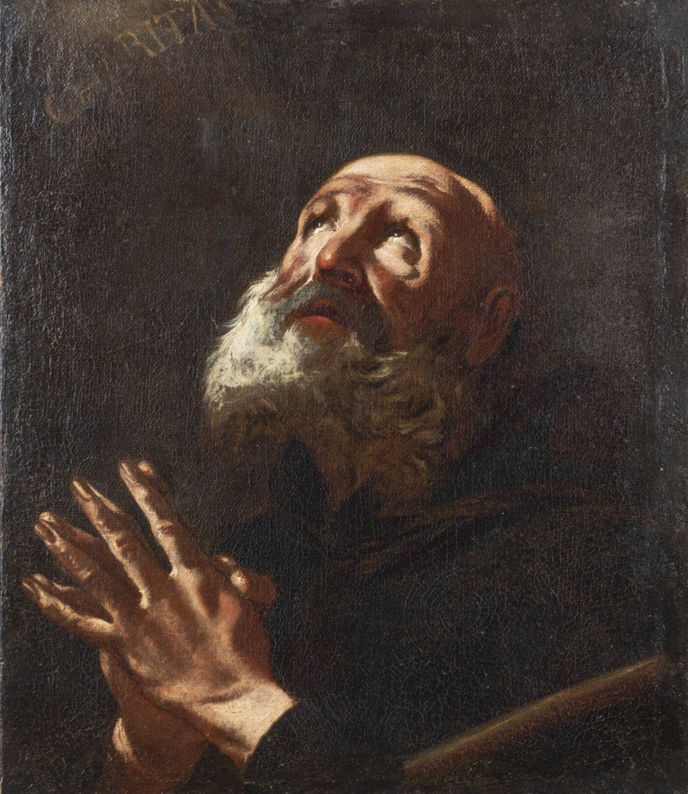 PITTORE ANONIMO DEL XVIII SECOLO - 'Santo in preghiera'