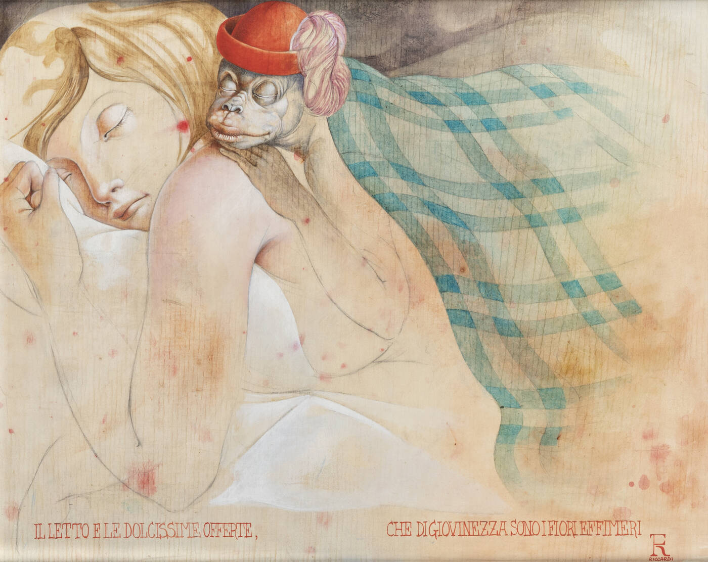 FABRIZIO RICCARDI - 'Il letto e le dolcissime offerte che di giovinezza sono i fiori effimeri' 1984