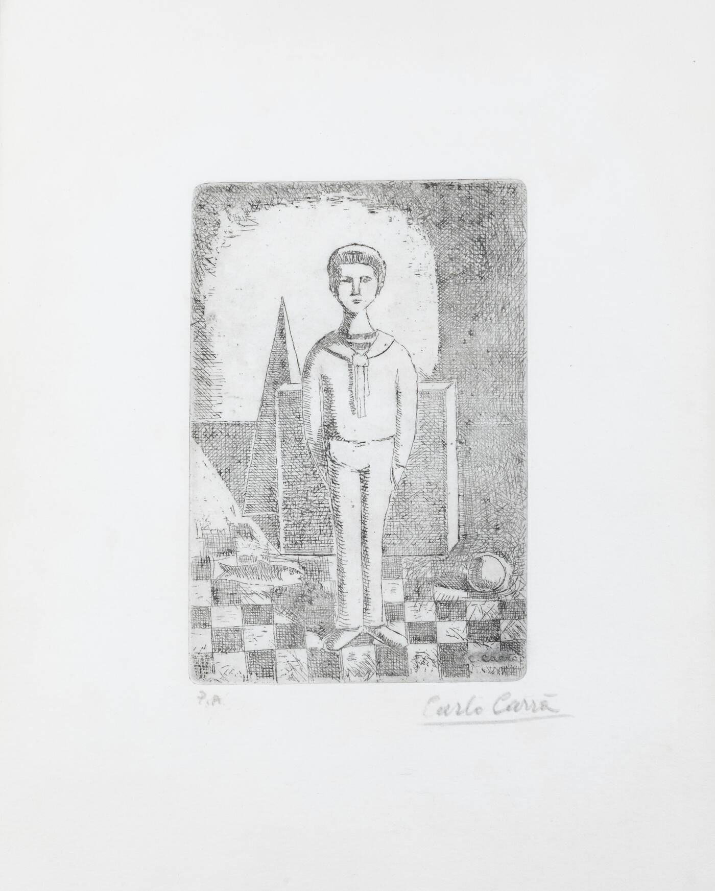 CARLO CARRA' - 'Fanciullo'