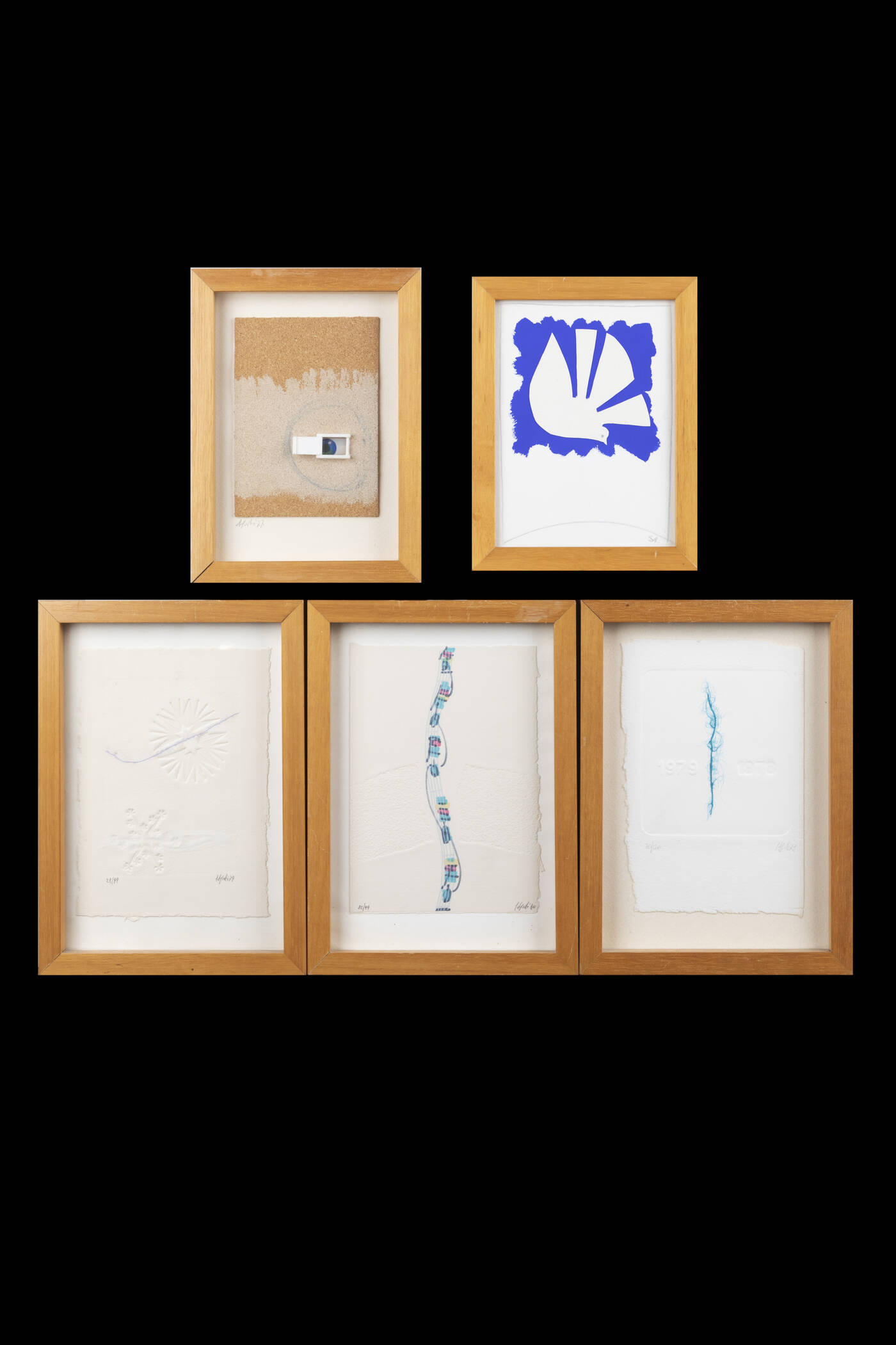 SERGIO AGOSTI - 'Senza titolo'-lotto di cinque multipli 