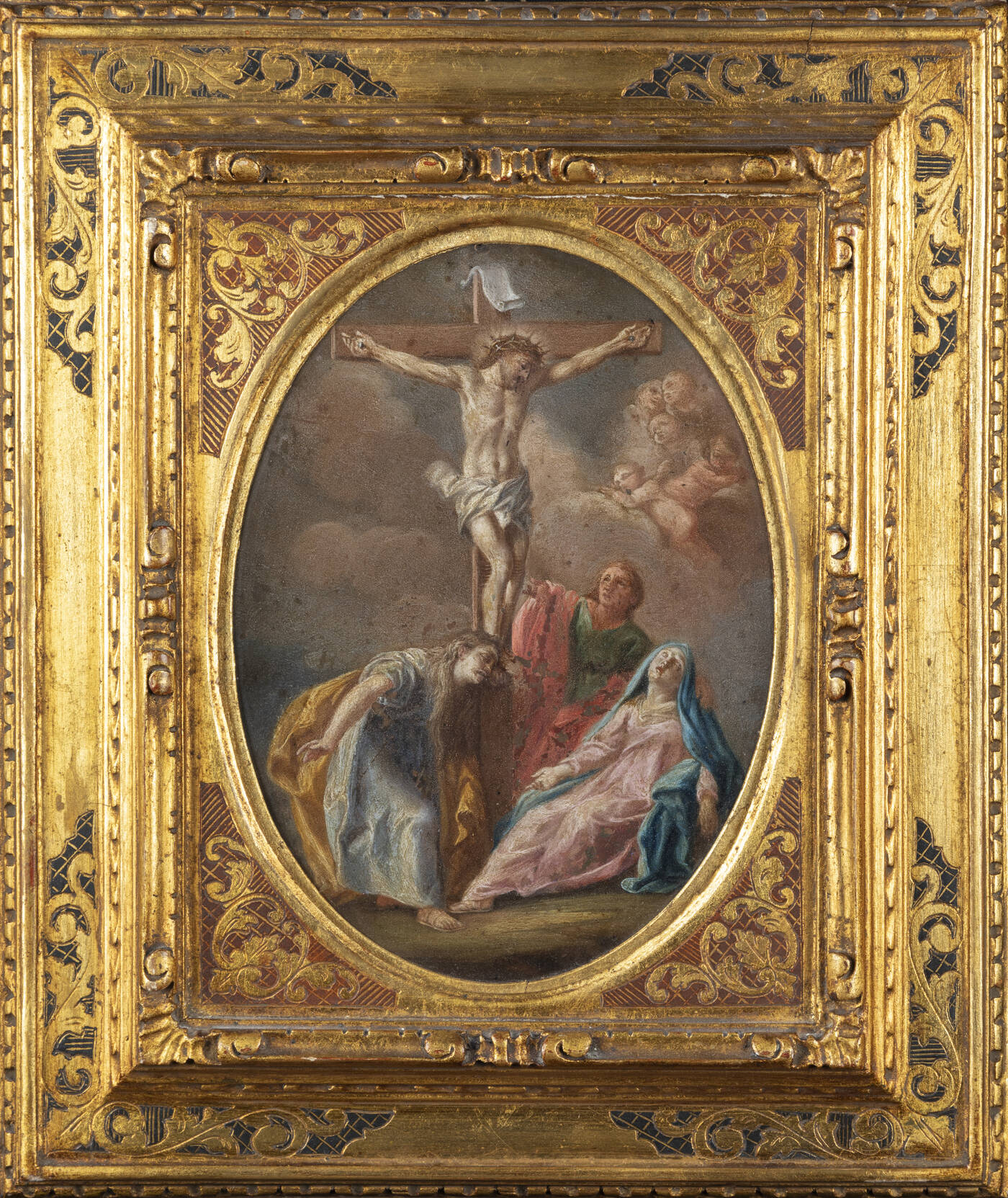 PITTORE ANONIMO - 'Crocifissione' fine XVII-inizio XVIII secolo