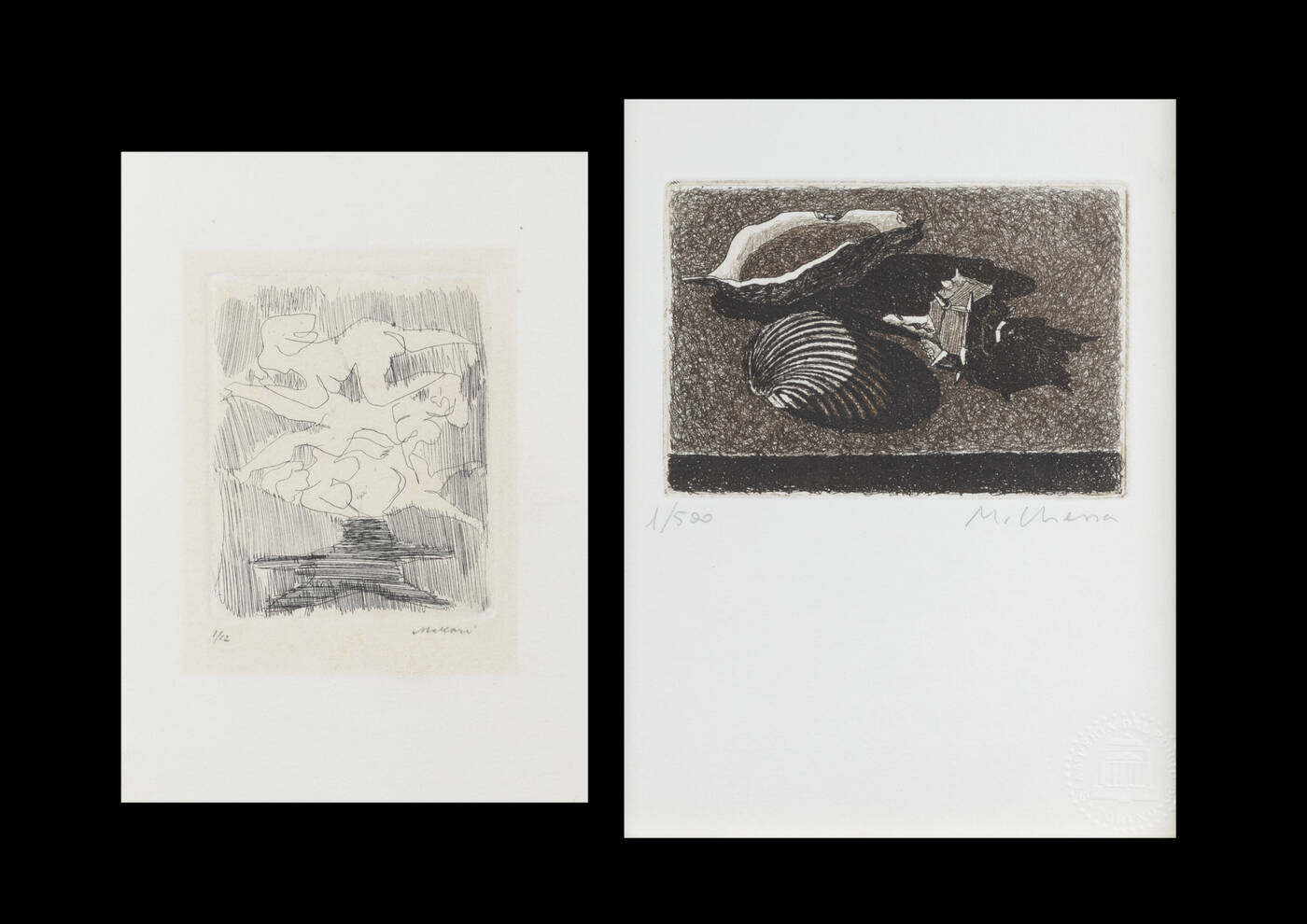 LOTTO DI DUE LITOGRAFIE