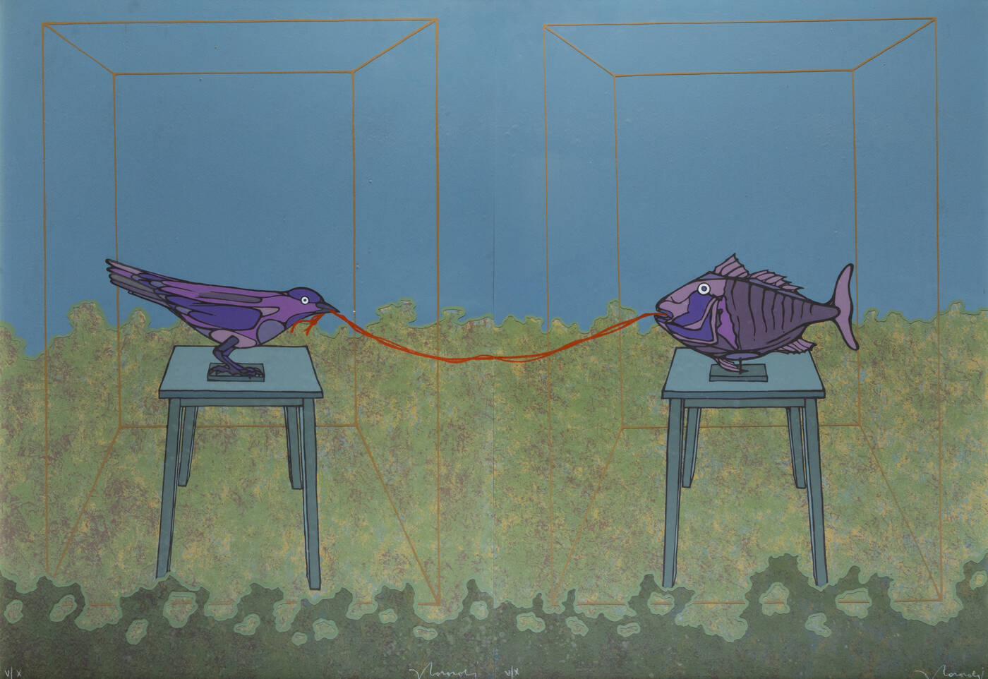 FRANCESCO CASORATI - 'Filo rosso'