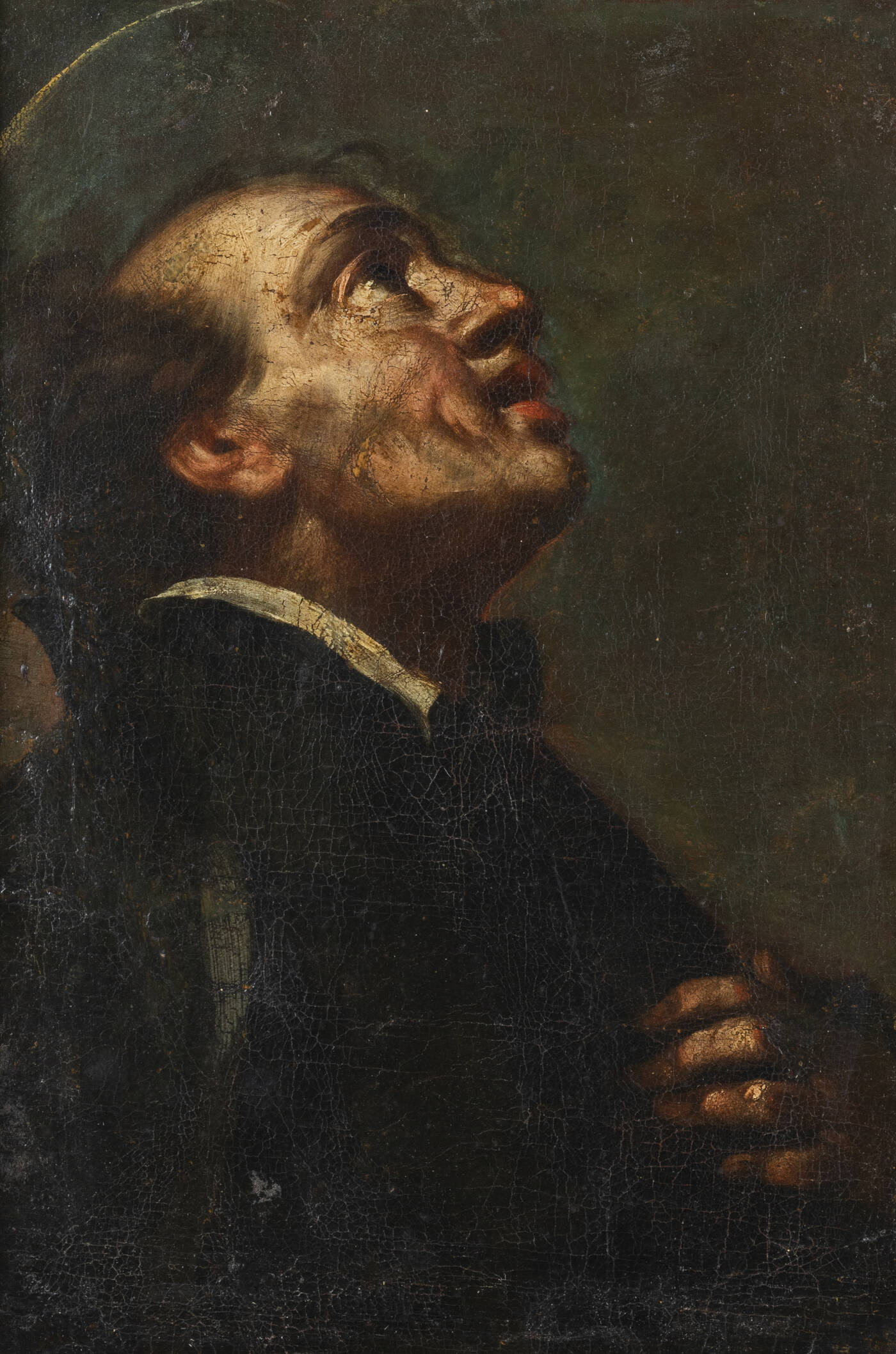 PITTORE ANONIMO - 'San Carlo Borromeo' XVII secolo