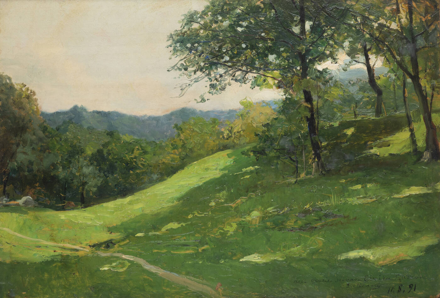 LORENZO DELLEANI - 'Paesaggio di campagna' 11-8-91