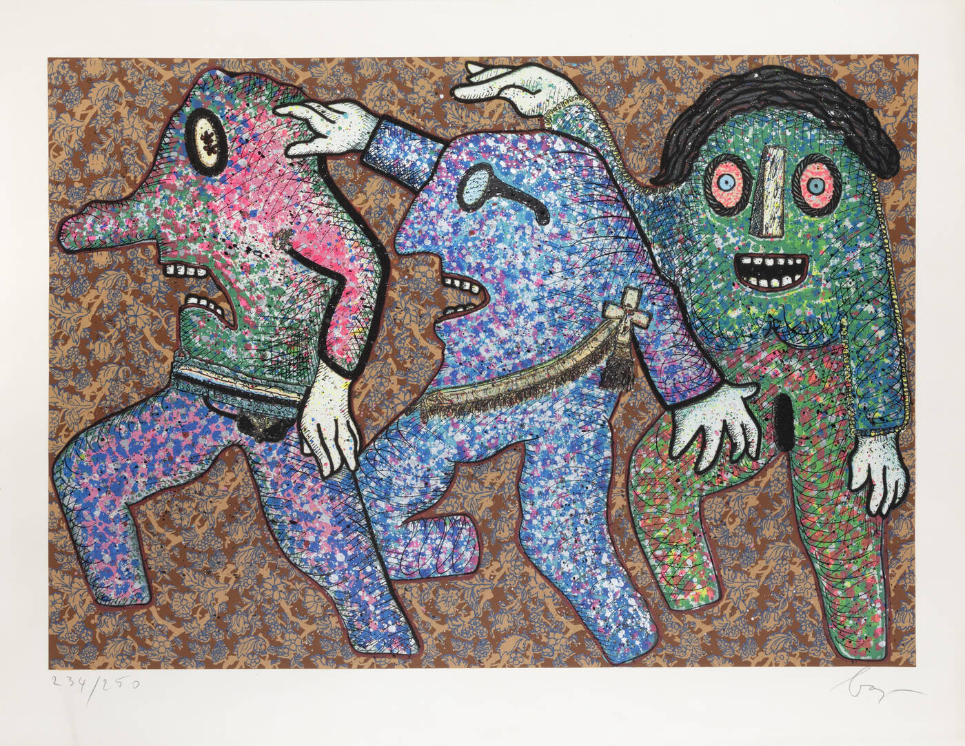 ENRICO BAJ - 'Balletto americano' 1973