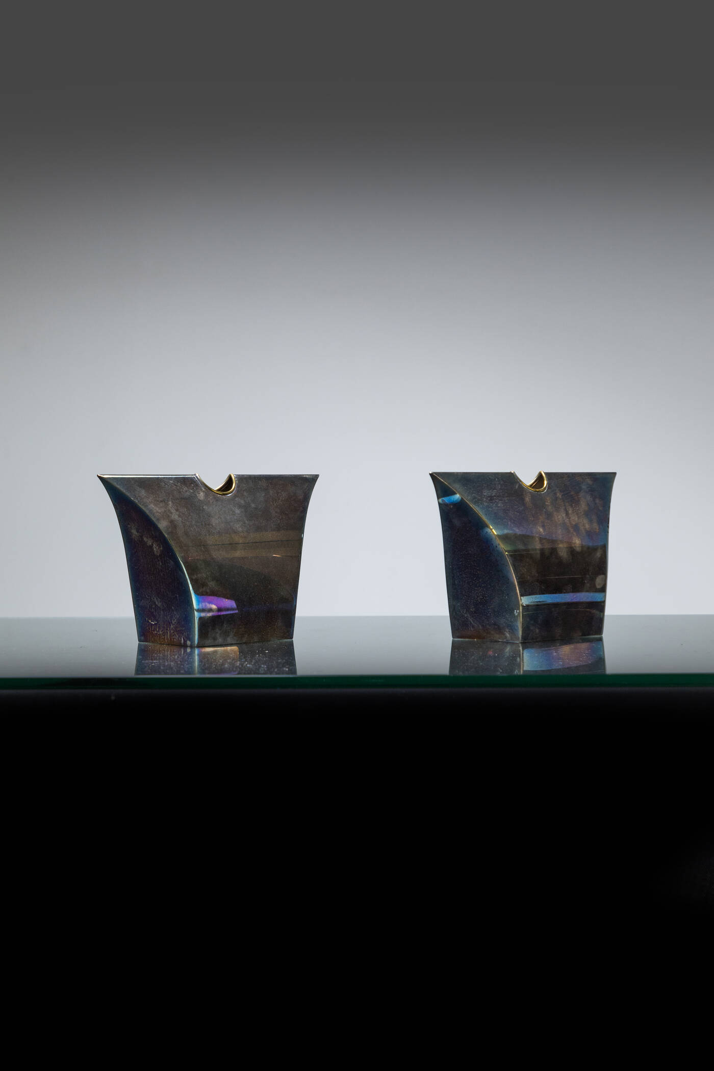 METALLO IL RE - Coppia di fioriere 