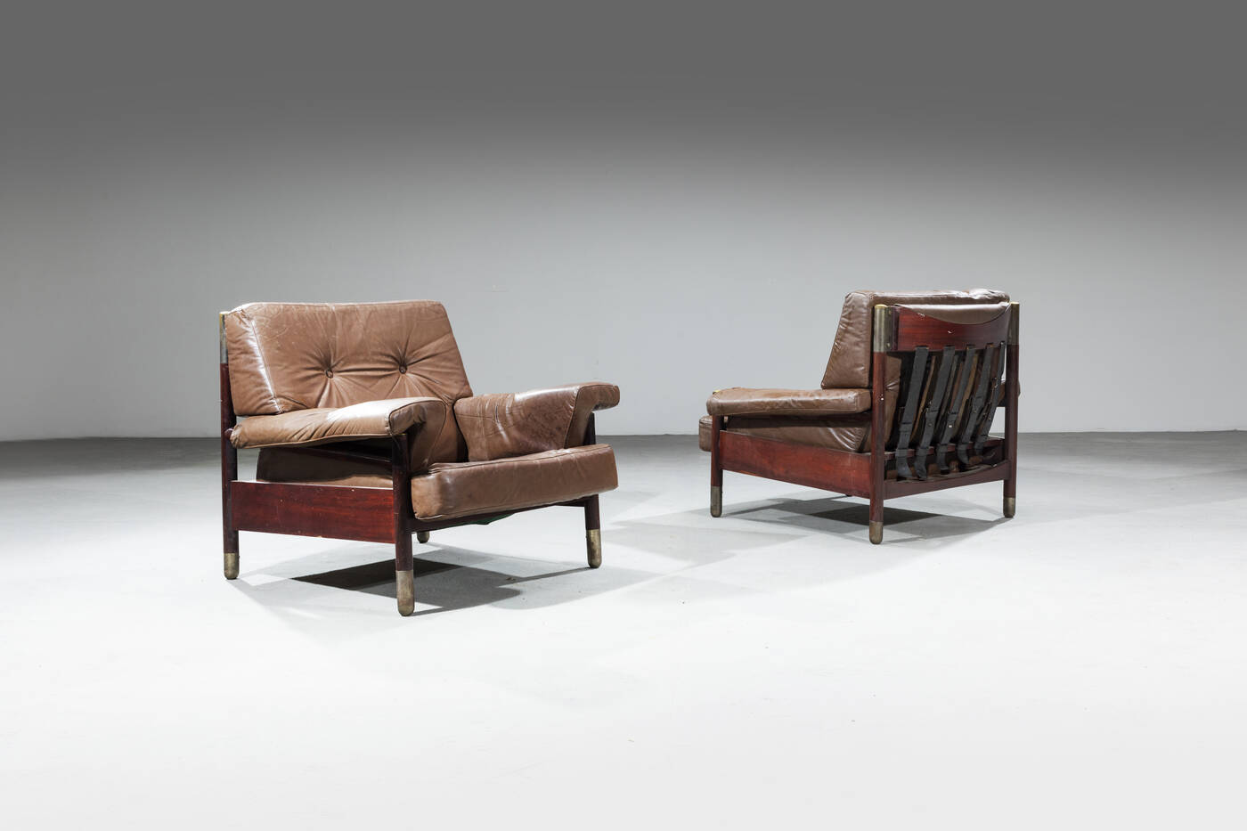 CARLO DE CARLI - Coppia di poltrone mod. Sella