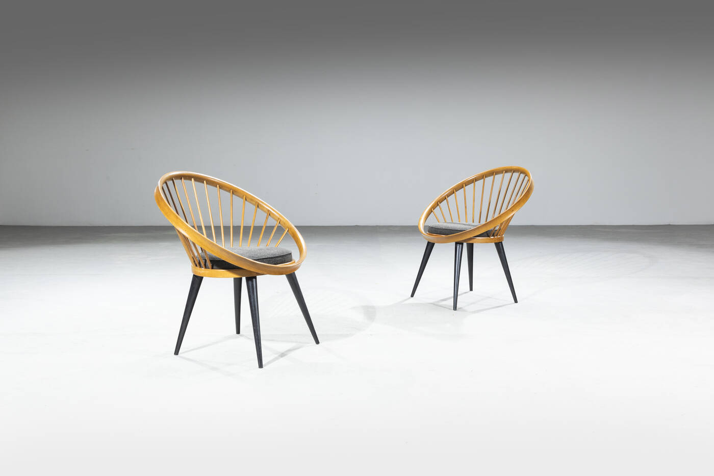 YNGVE EKSTROM - Coppia di poltroncine