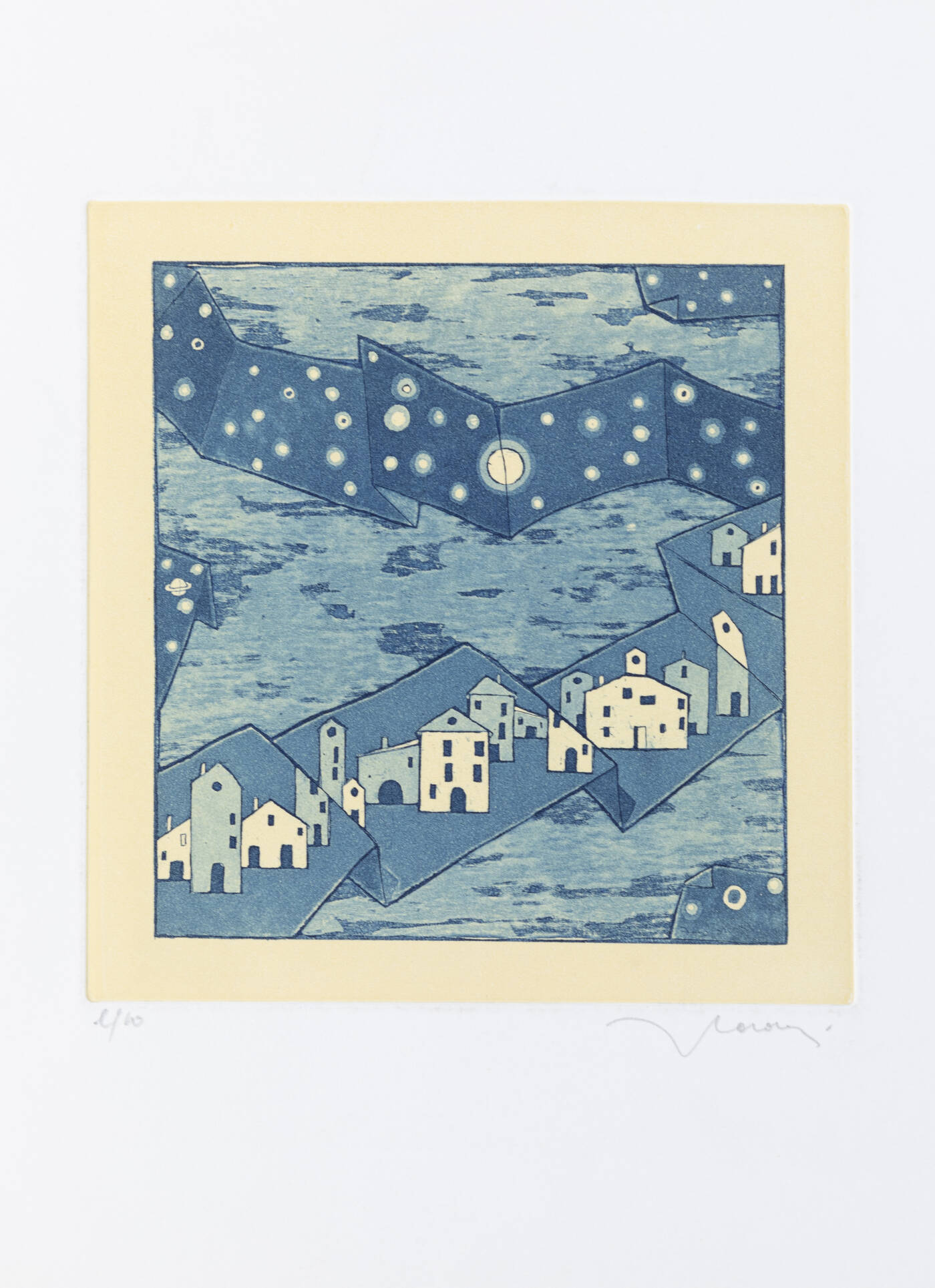 FRANCESCO CASORATI - 'Composizione con case'