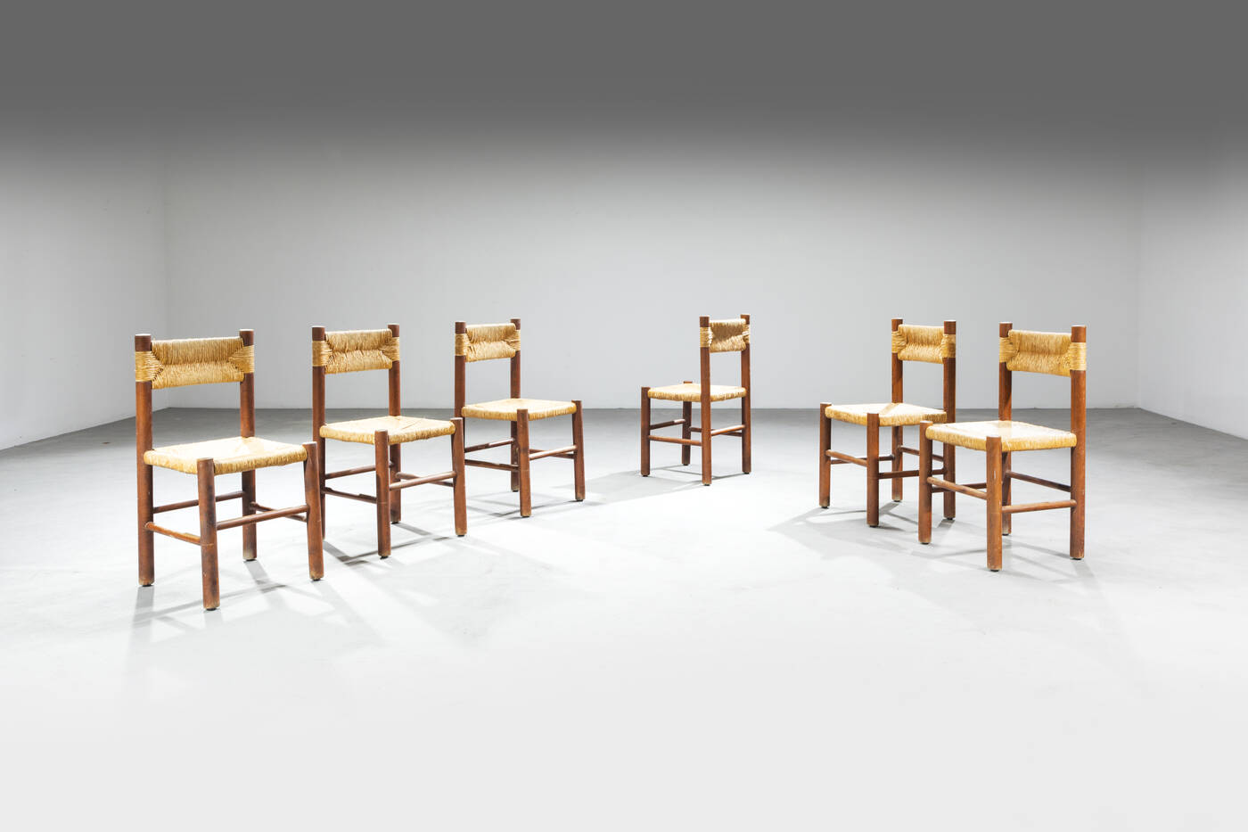 CHARLOTTE PERRIAND, nello stile di - Sei sedie 