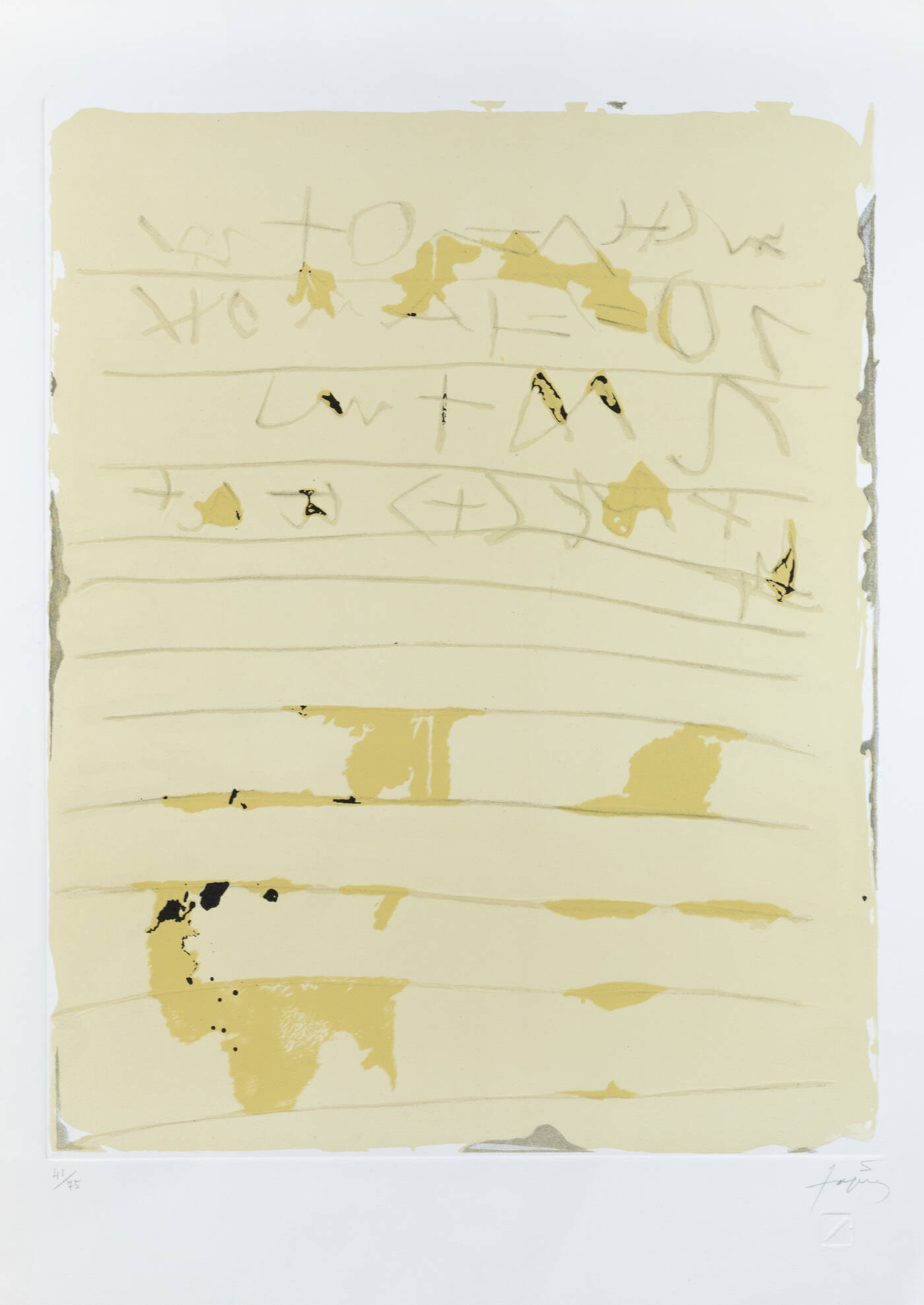 ANTONI TAPIES - 'Criptografia' 1982