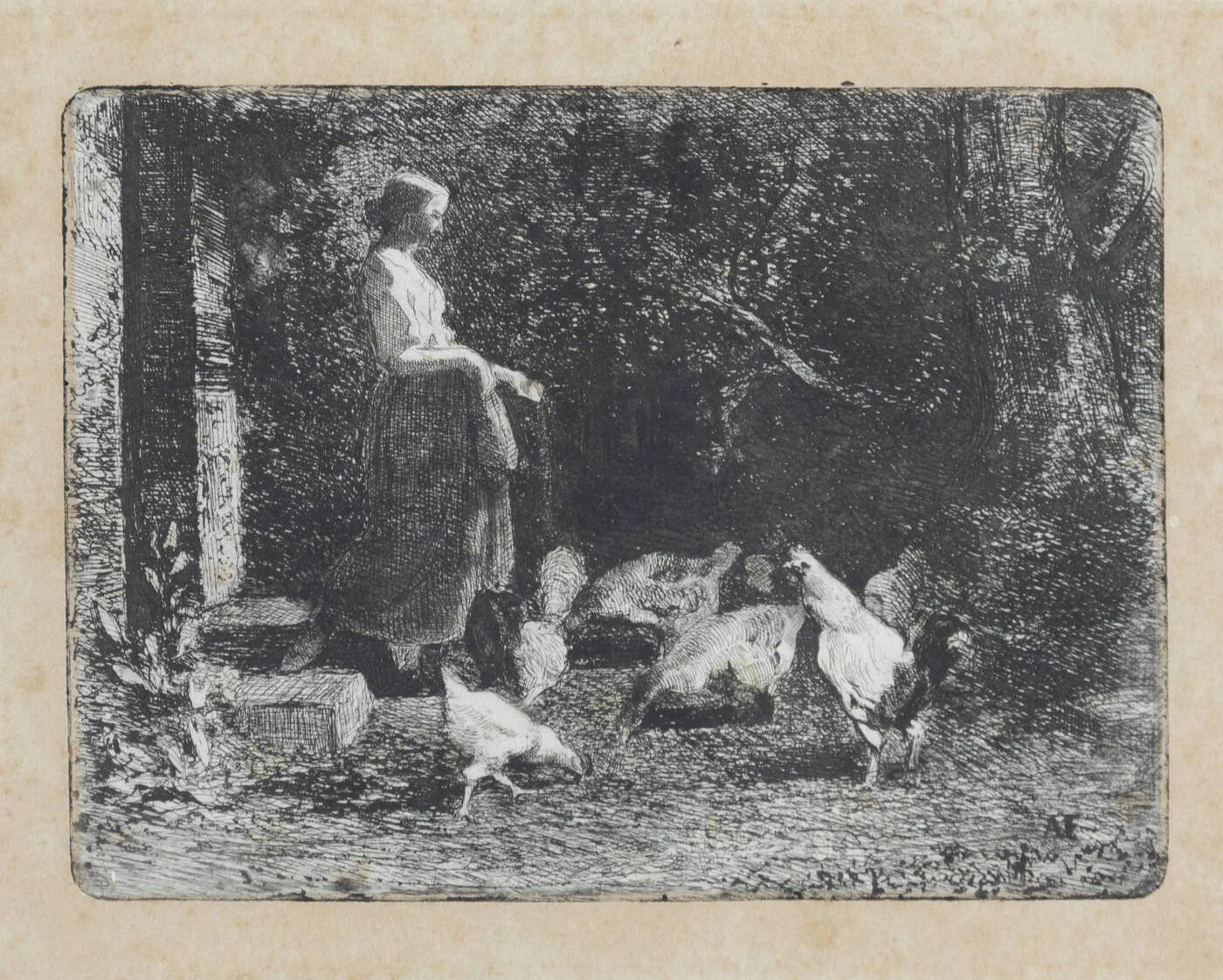 ANTONIO FONTANESI - 'Il becchime'