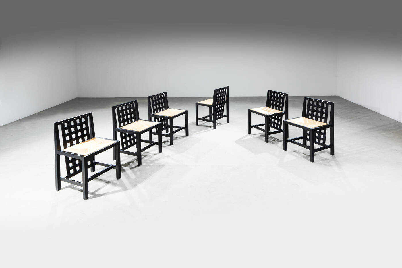 CHARLES RENNIE MACKINTOSH - Sei sedie mod. D.S.3