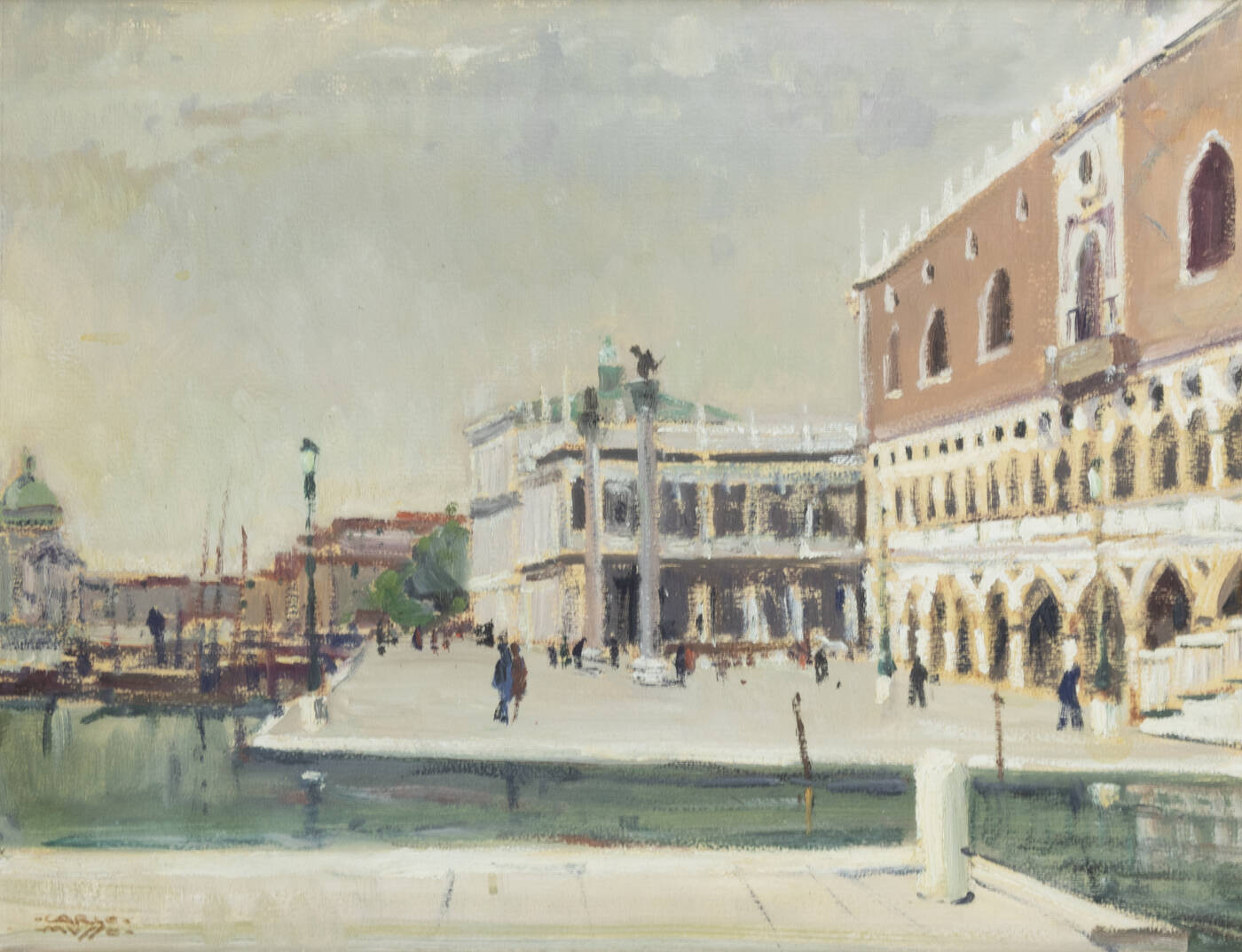 CARLO MUSSO - 'Riva degli Schiavoni (Venezia)'