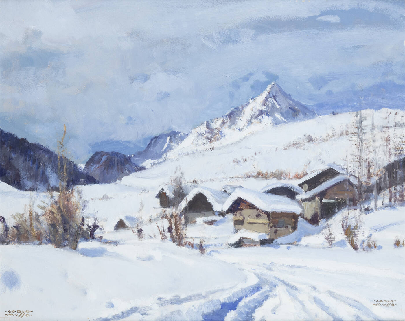 CARLO MUSSO - 'Paesaggio montano'