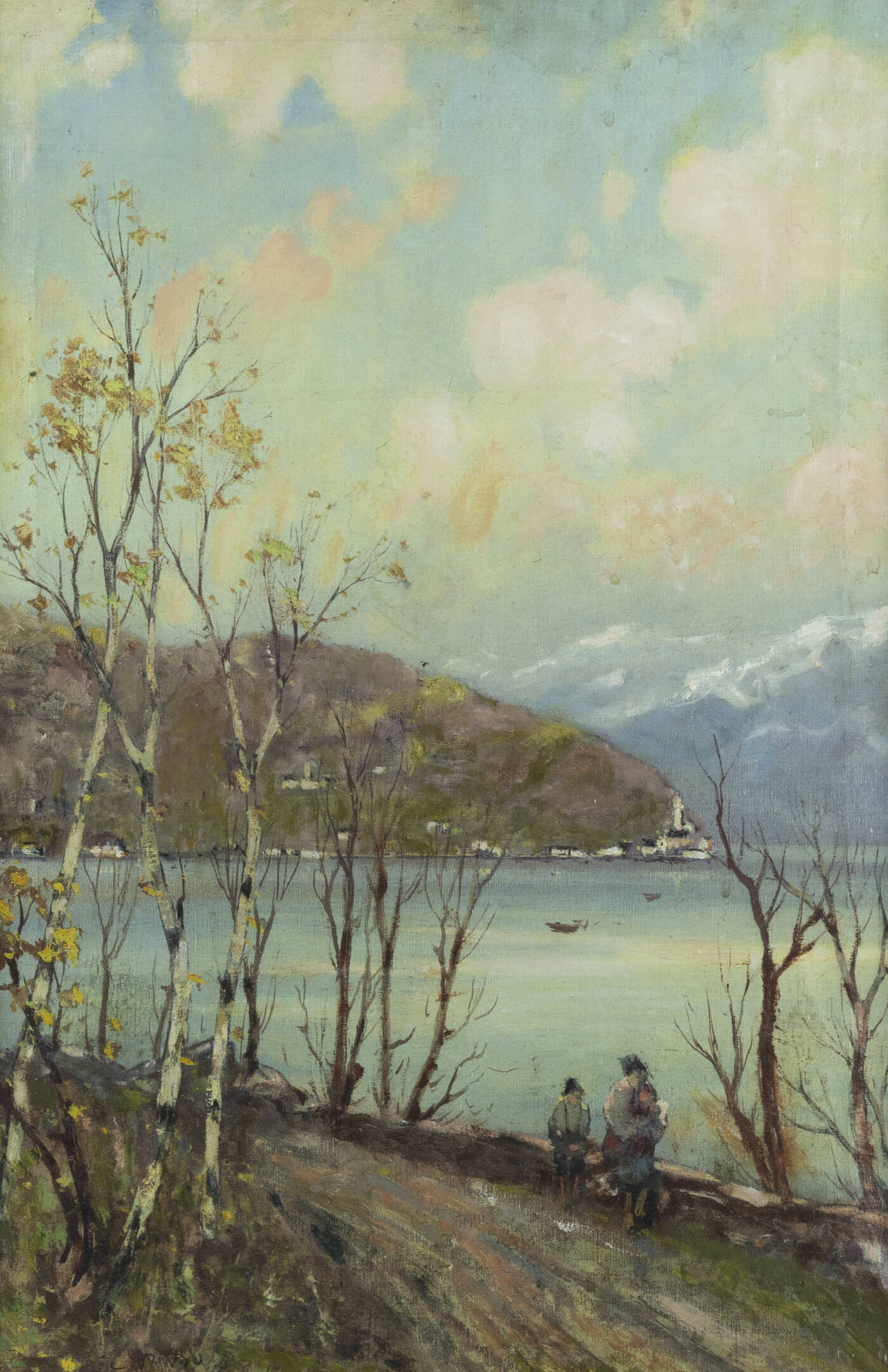 LORENZO GIGNOUS - 'Paesaggio lacustre'