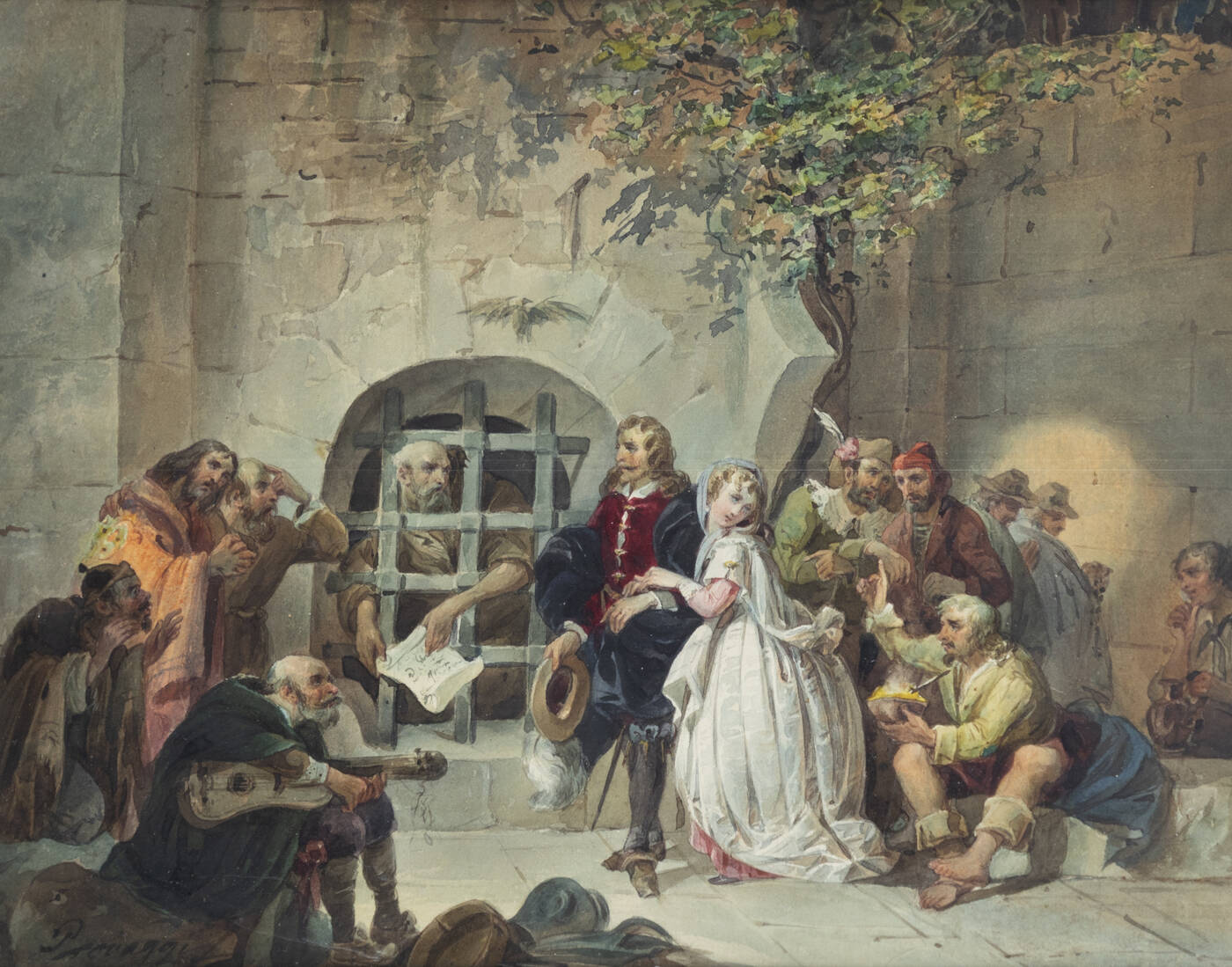 CESARE PROVAGGI - 'Scena di teatro'