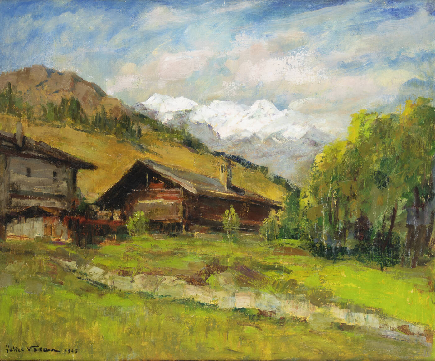 FELICE VELLAN - 'In Val d'Ayas' (Valle d'Aosta) 1965