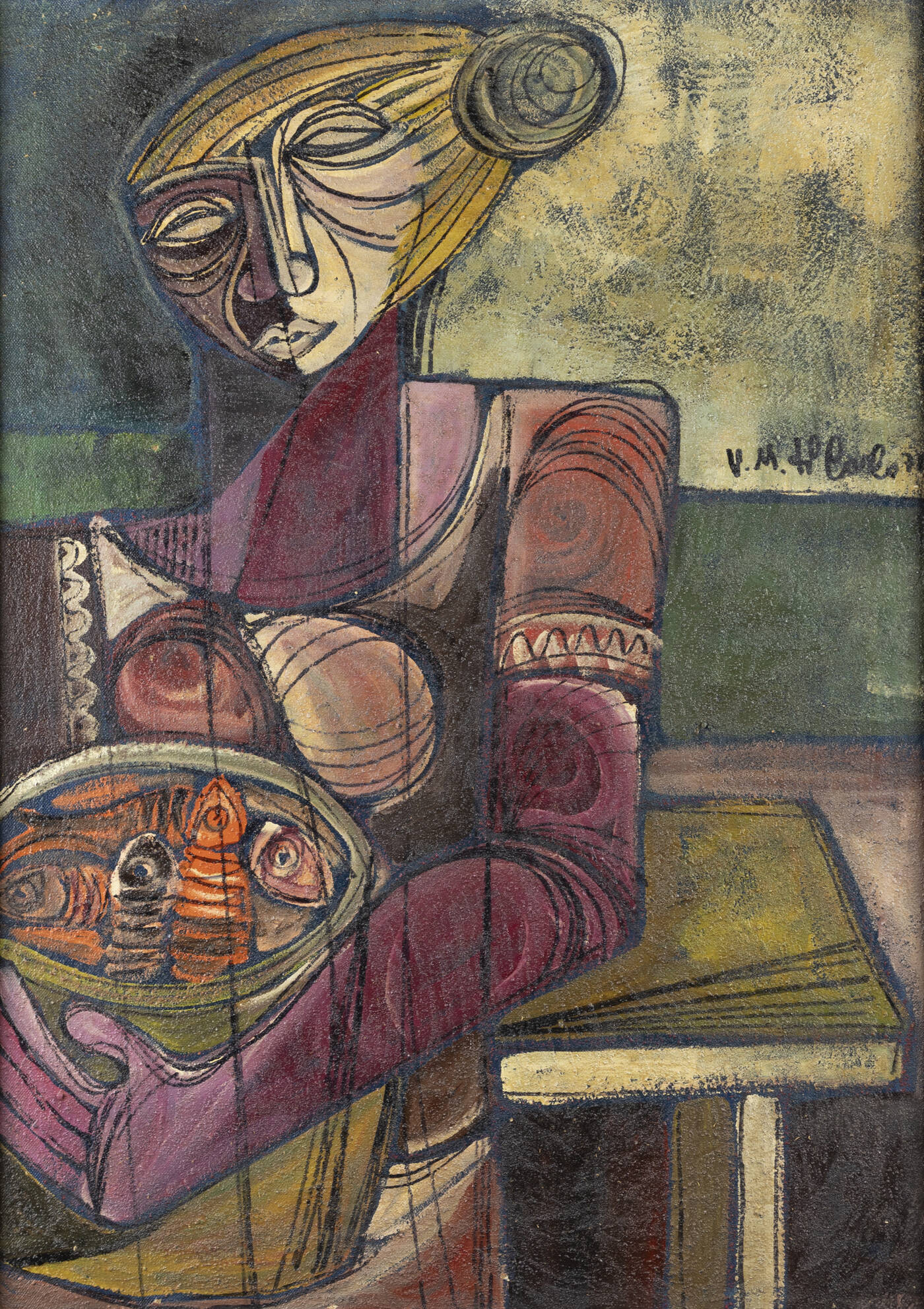 VITTORIO MARIA DI CARLO - 'La pescatrice' 1971