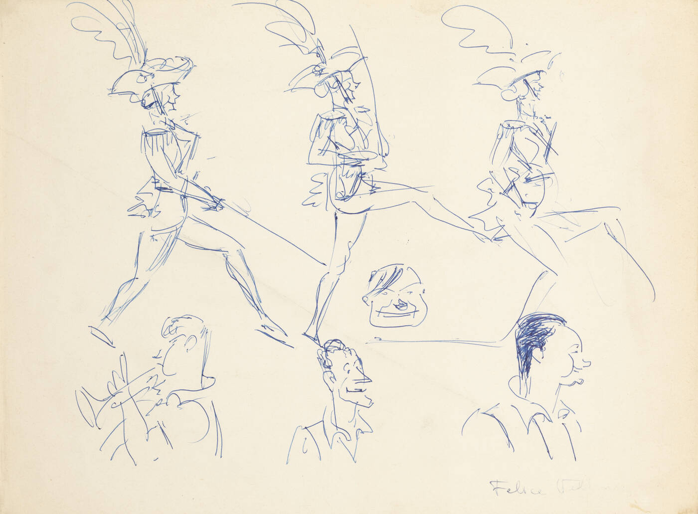 FELICE VELLAN - 'Bozzetto con figure'