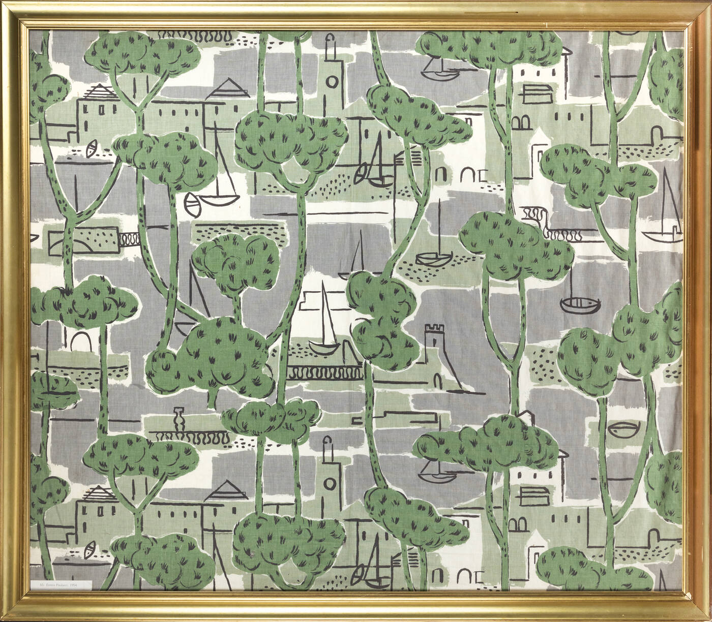 ENRICO PAULUCCI - 'Pineta e vele' 1954